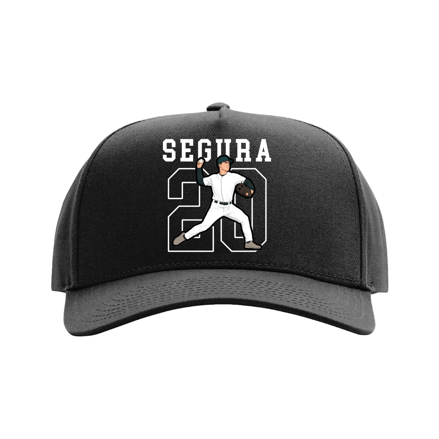 Full Fabric Five-Panel Champ Cap — Shirsey in Black