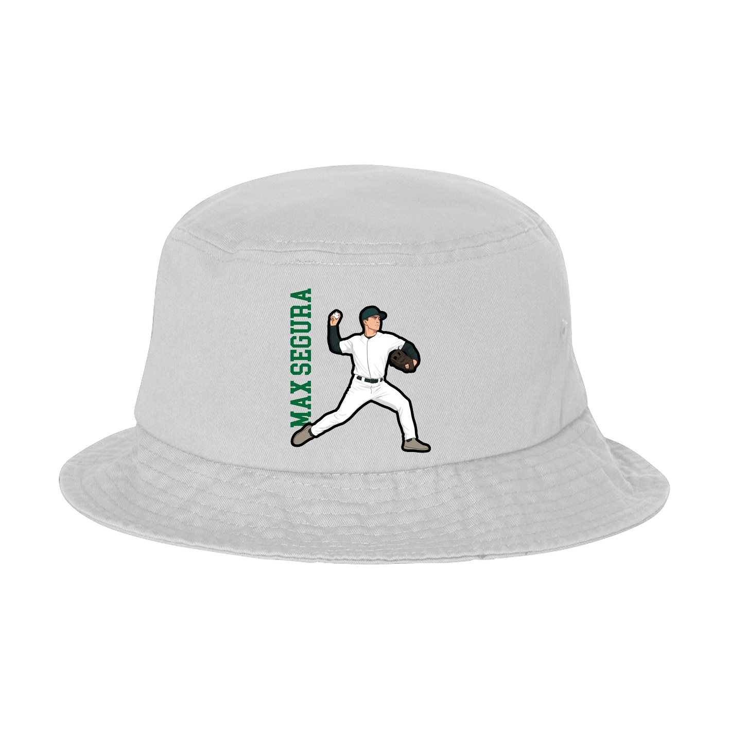 Bucket Cap — Name Vertical in White