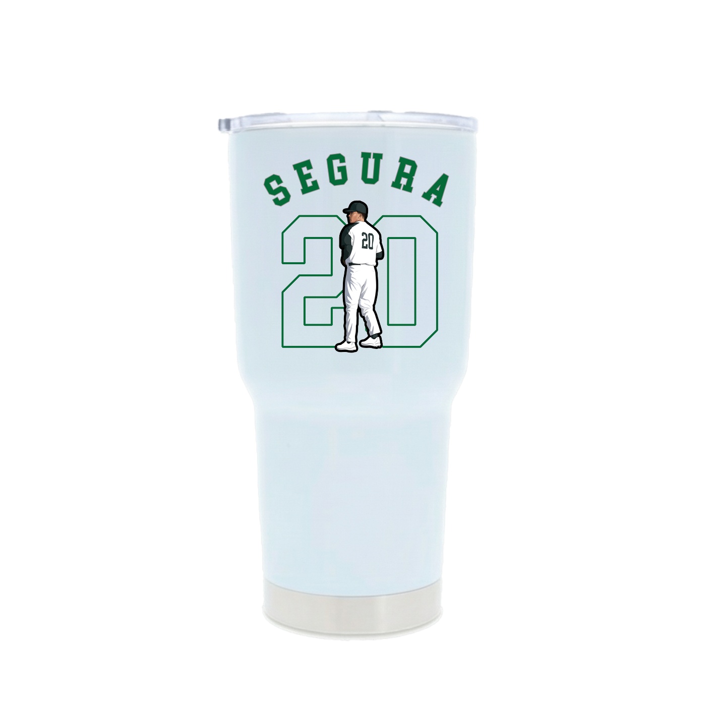 30oz Stainless Steel Tumbler — Shirsey Arch in White