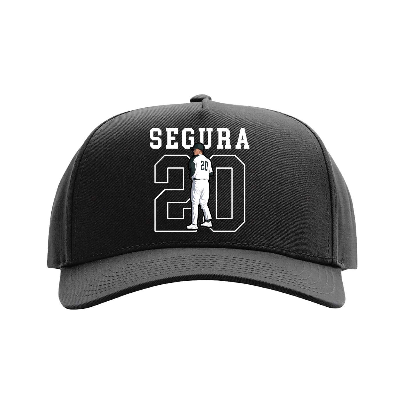 Full Fabric Five-Panel Champ Cap — Shirsey in Black