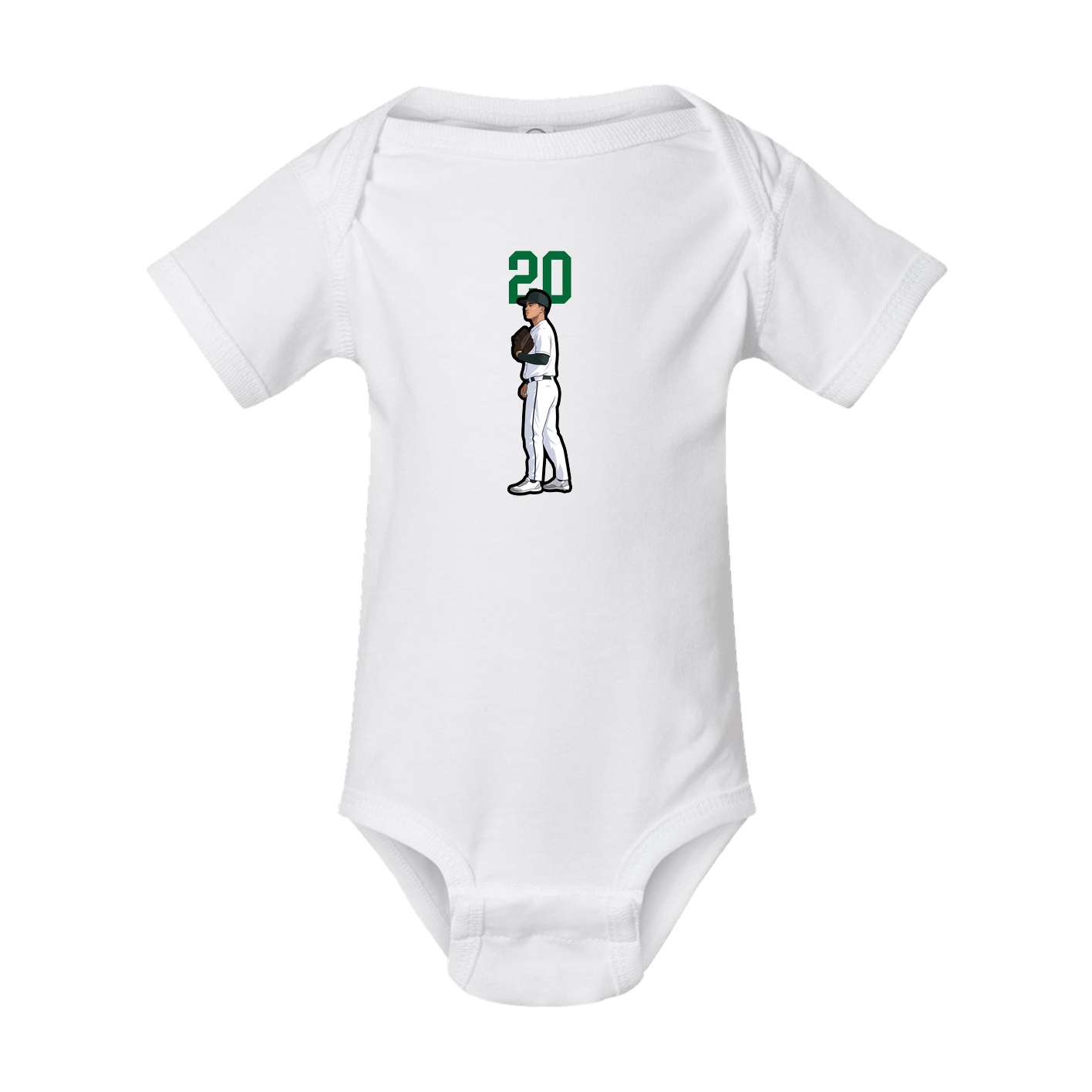 Baby Onesie — Number Top in White