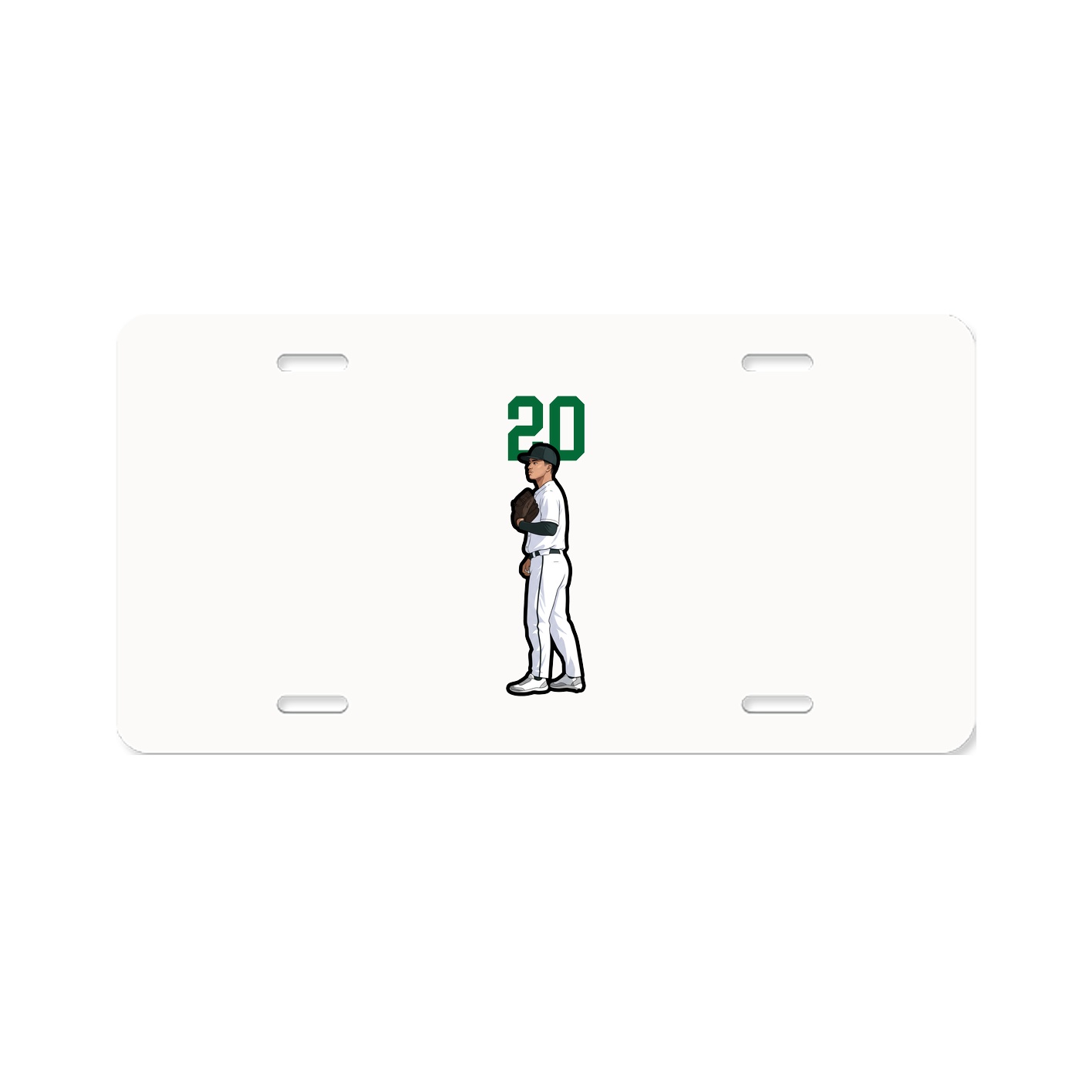 License Plate — Number Top in Classic