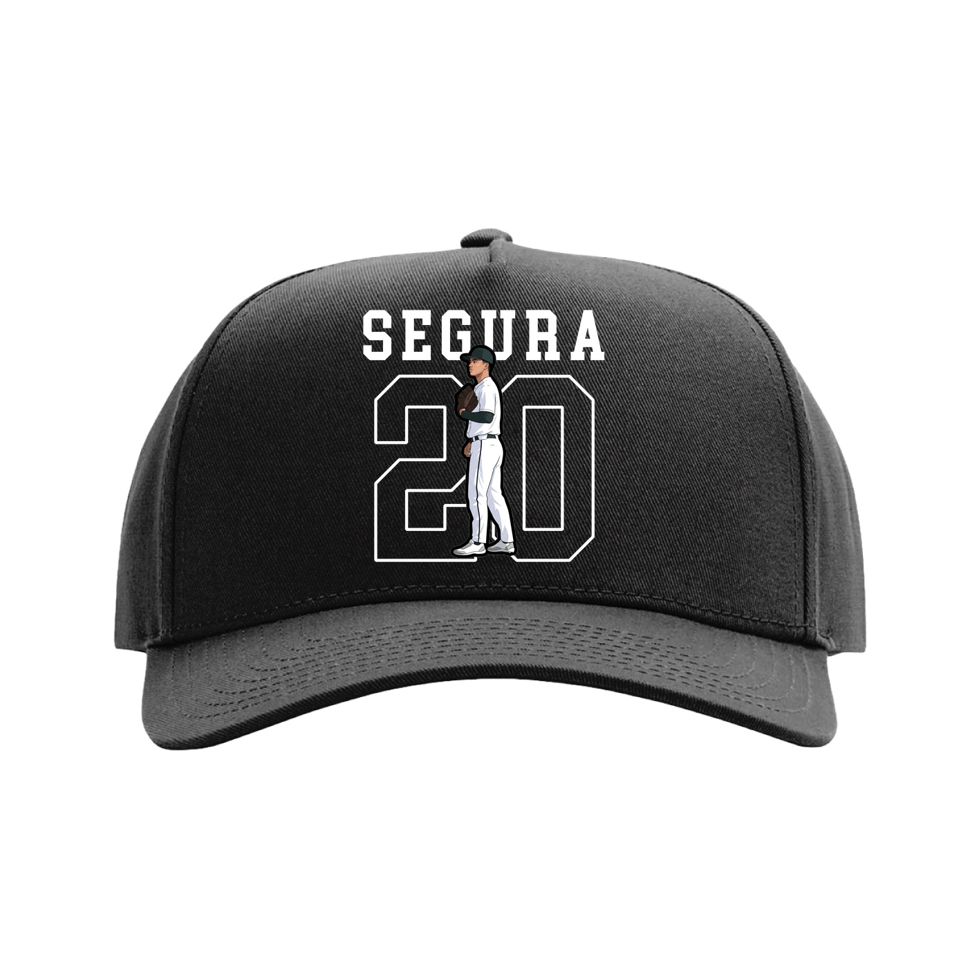 Full Fabric Five-Panel Champ Cap — Shirsey in Black