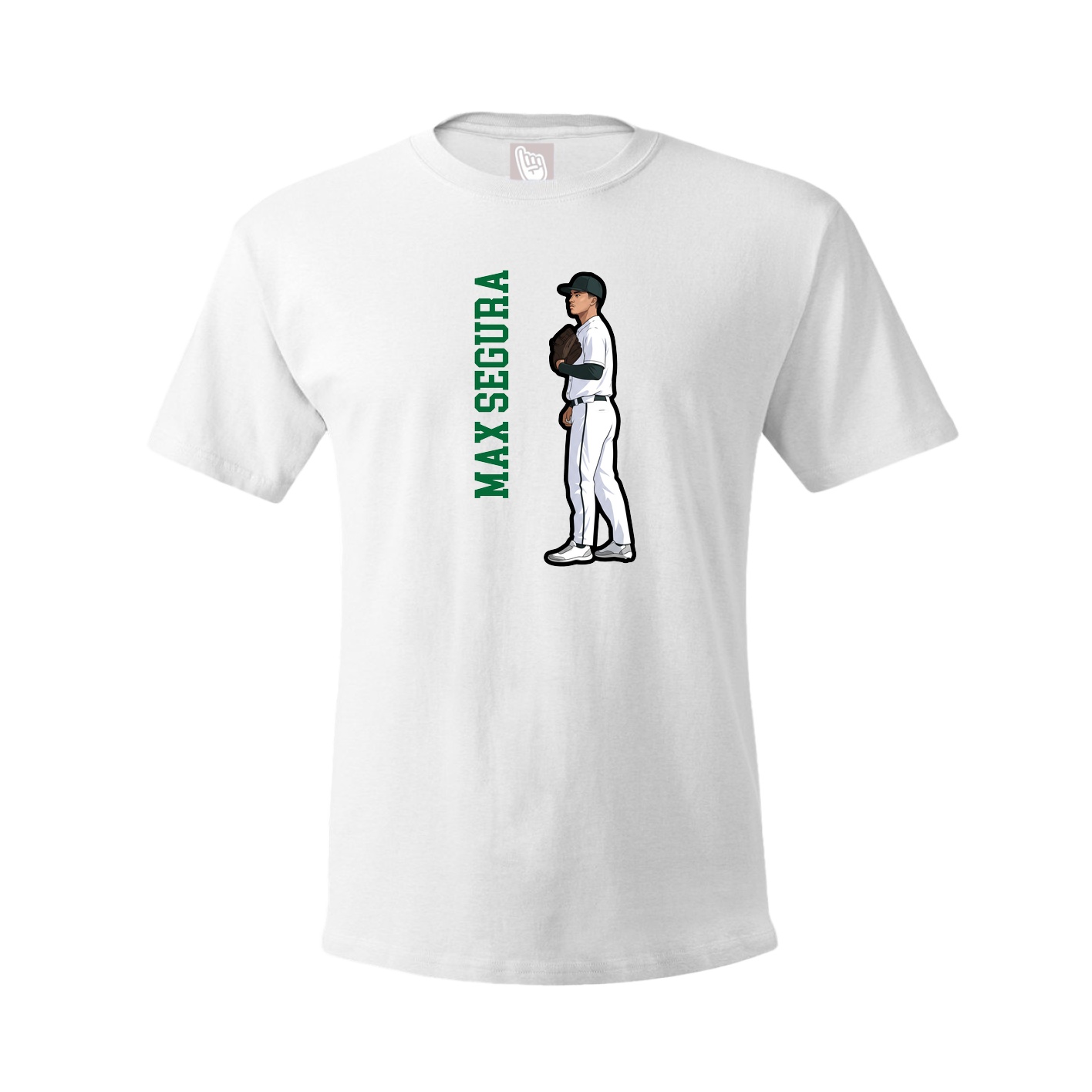Tee — Name Vertical in White