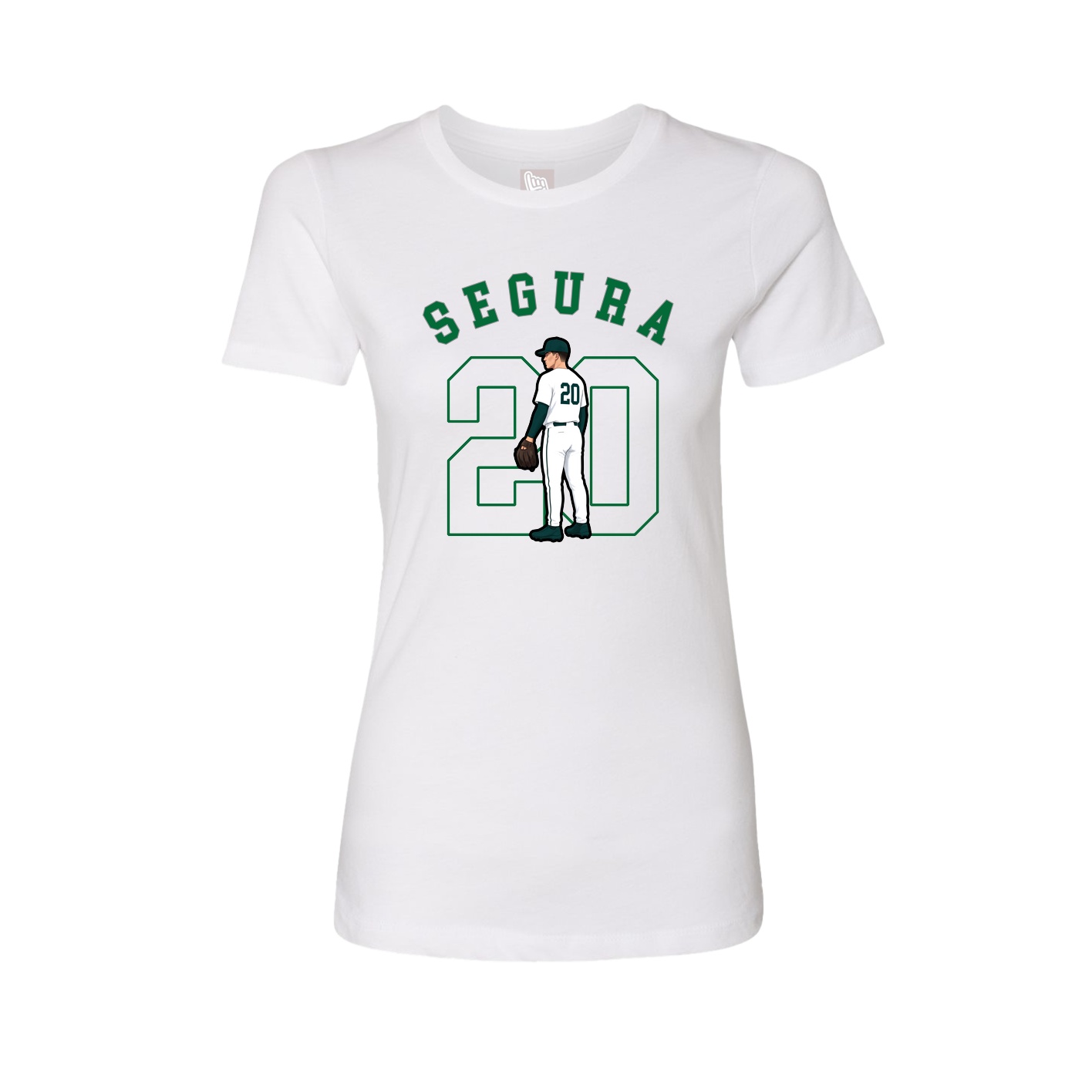 Fitted Women's Tee — Shirsey Arch in White