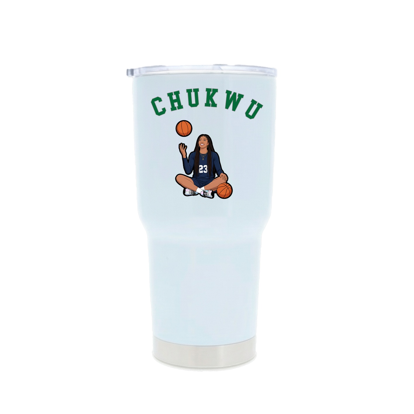 30oz Stainless Steel Tumbler — Shirsey Arch in White