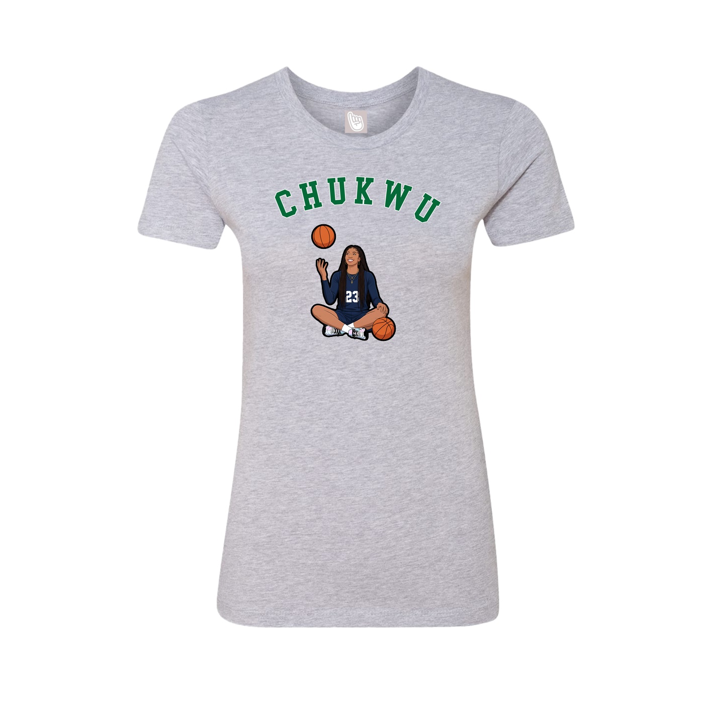 Fitted Women's Tee — Shirsey Arch in Grey
