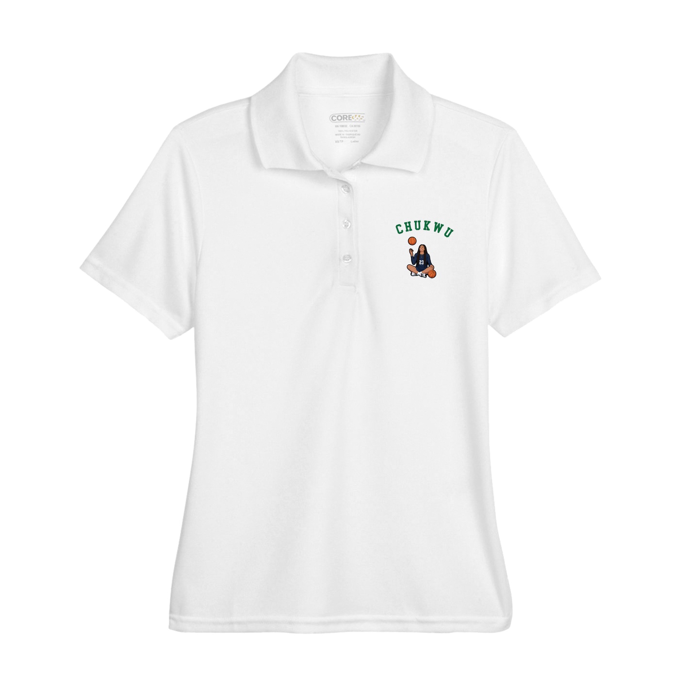 Womens Performance Polo — Shirsey Arch in White