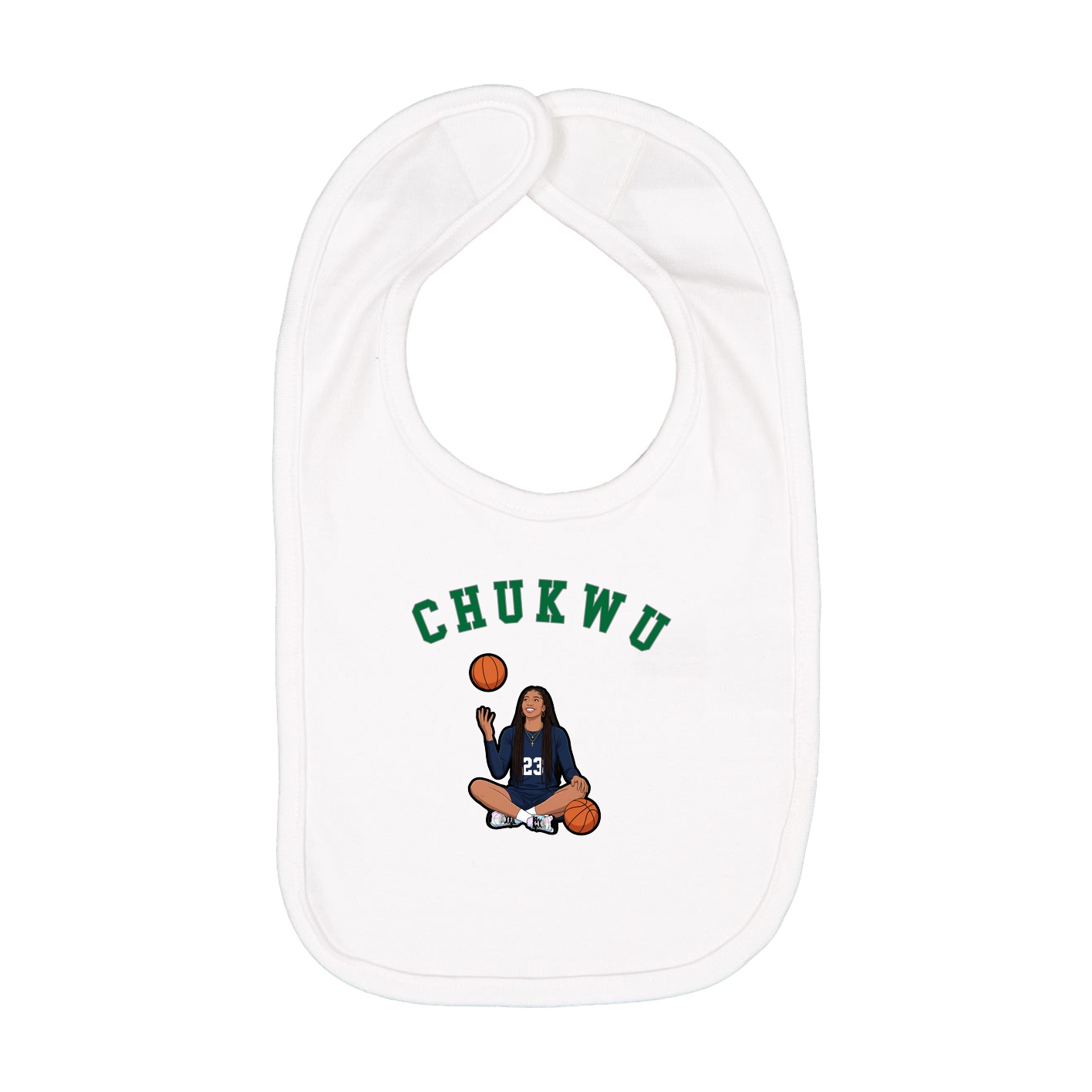 Infant Bib — Shirsey Arch in White