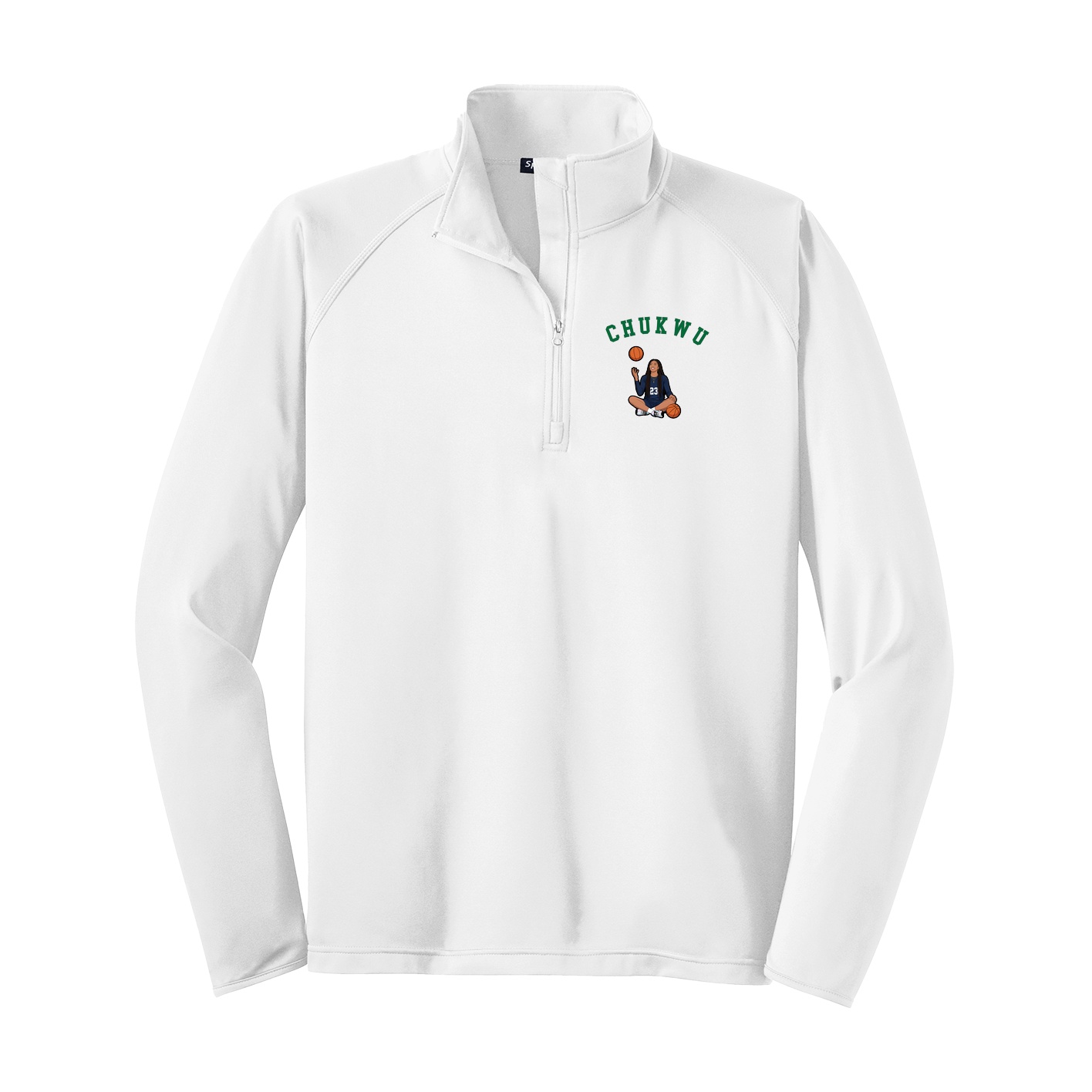 Q-Zip Pullover — Shirsey Arch in White