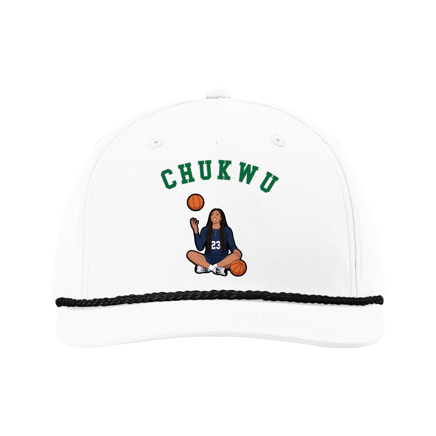 Five-Panel Classic Rope Cap — Shirsey Arch in White