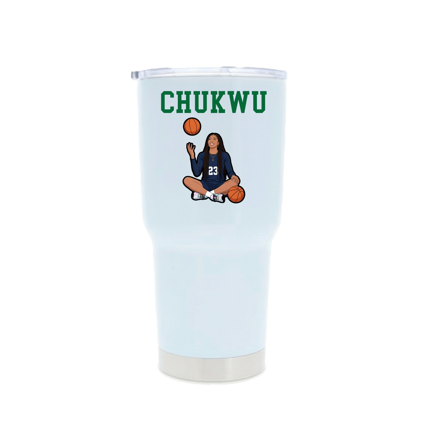 30oz Stainless Steel Tumbler — Shirsey in White