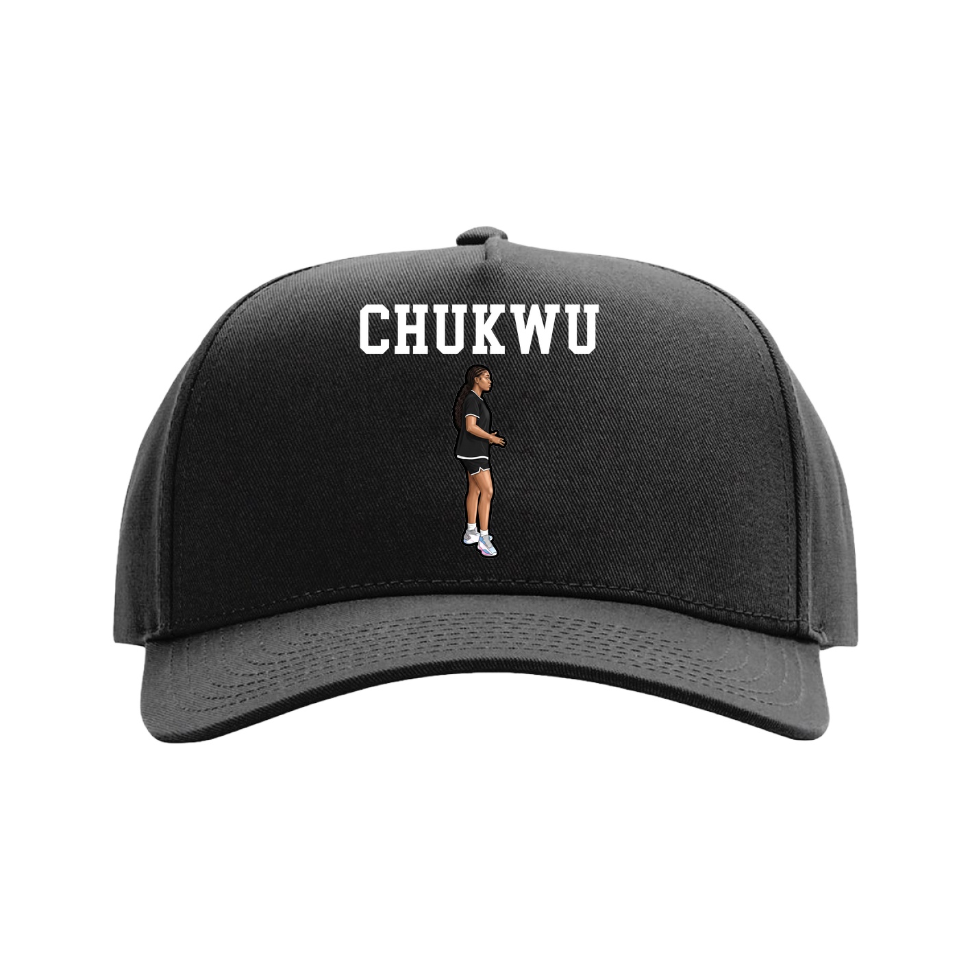 Full Fabric Five-Panel Champ Cap — Shirsey in Black