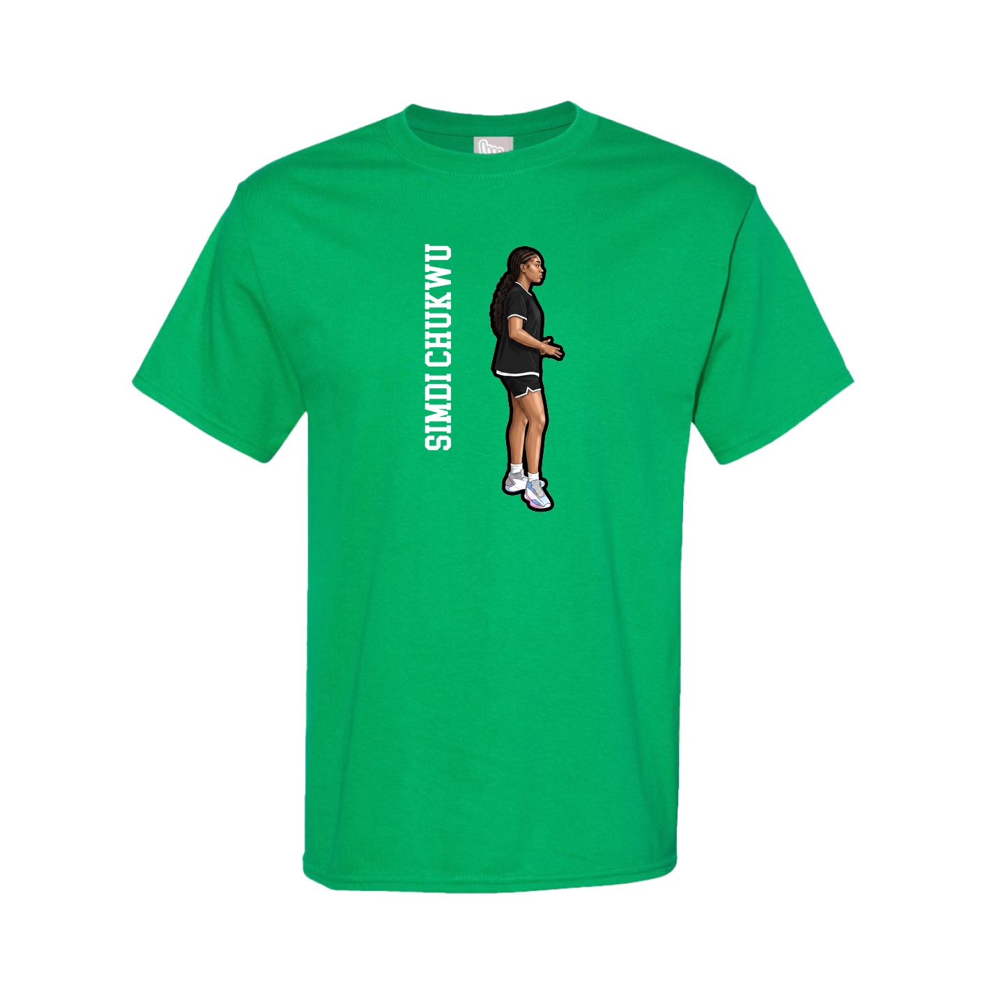Tee — Name Vertical in Green