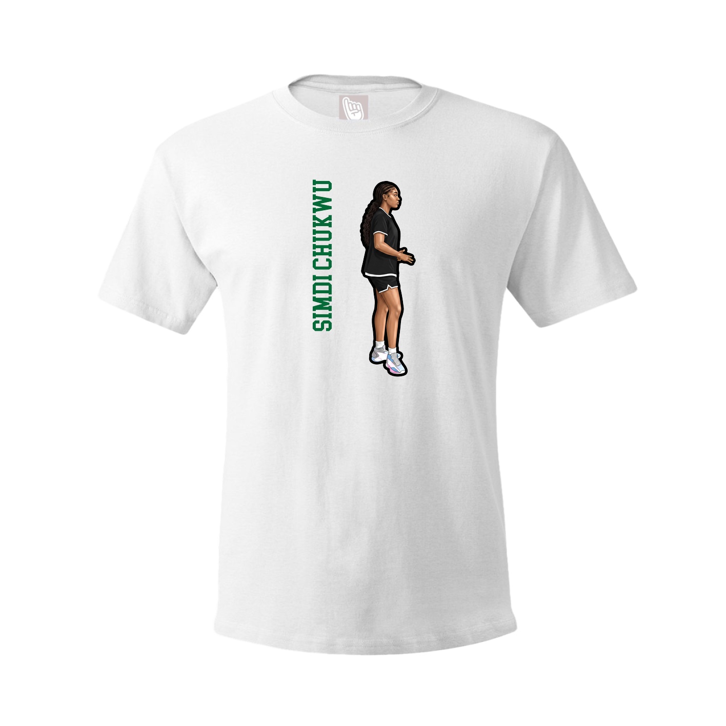 Youth Tee — Name Vertical in White
