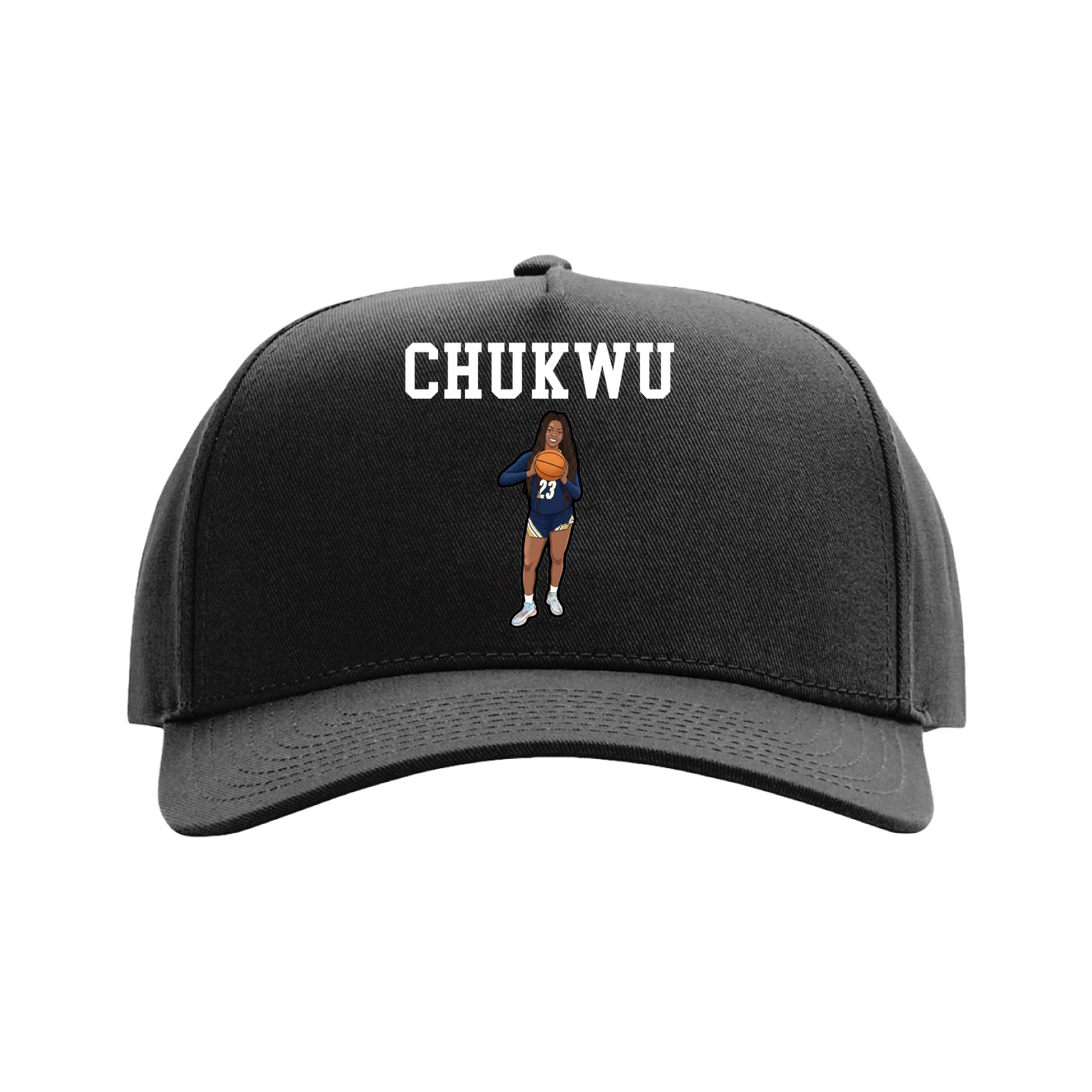 Full Fabric Five-Panel Champ Cap — Shirsey in Black