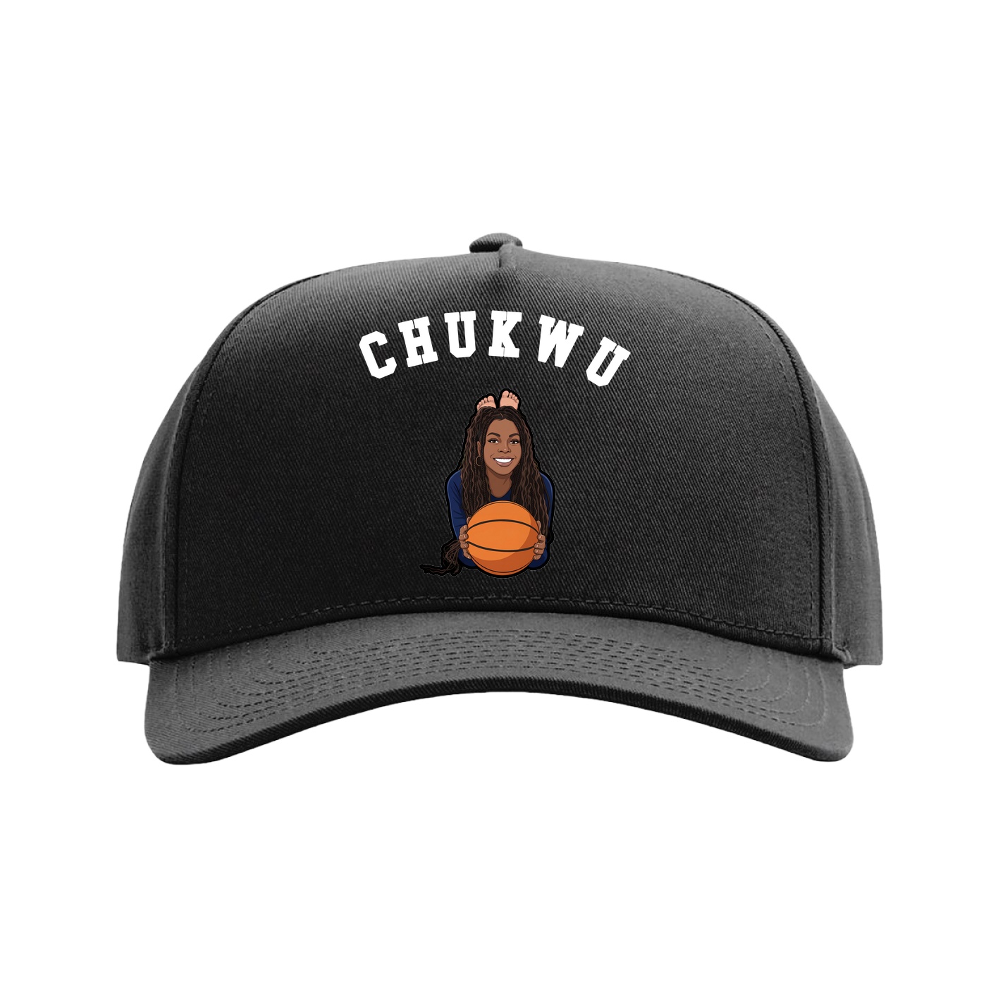 Full Fabric Five-Panel Champ Cap — Shirsey Arch in Black