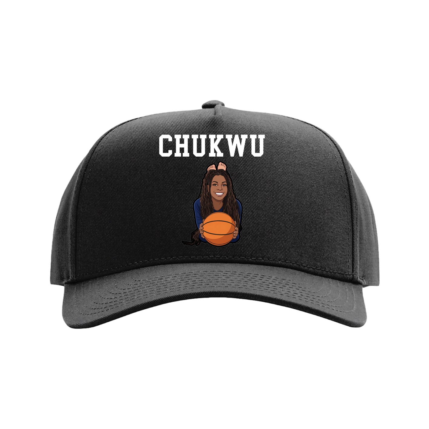 Full Fabric Five-Panel Champ Cap — Shirsey in Black