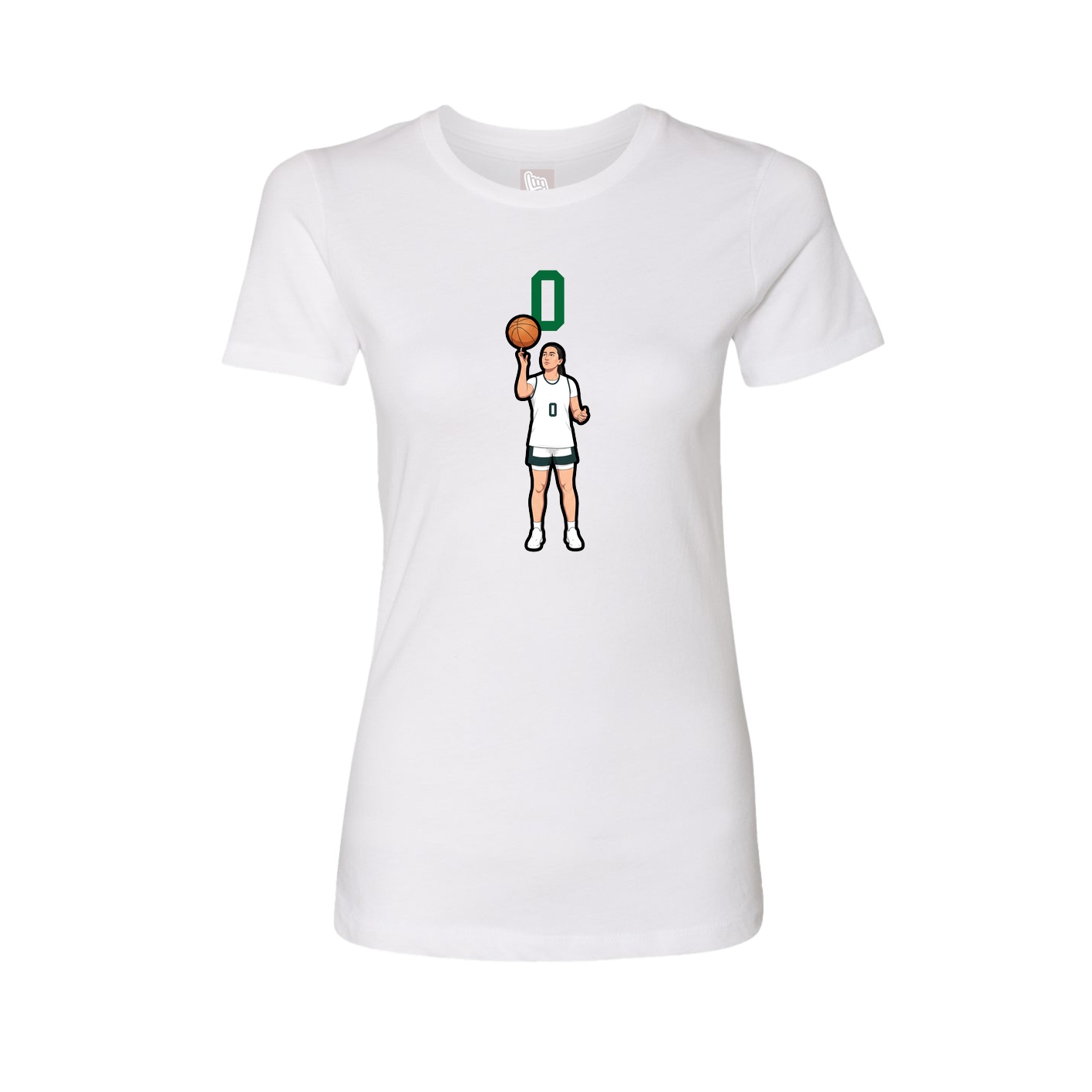 Womens Tee — Number Top in White