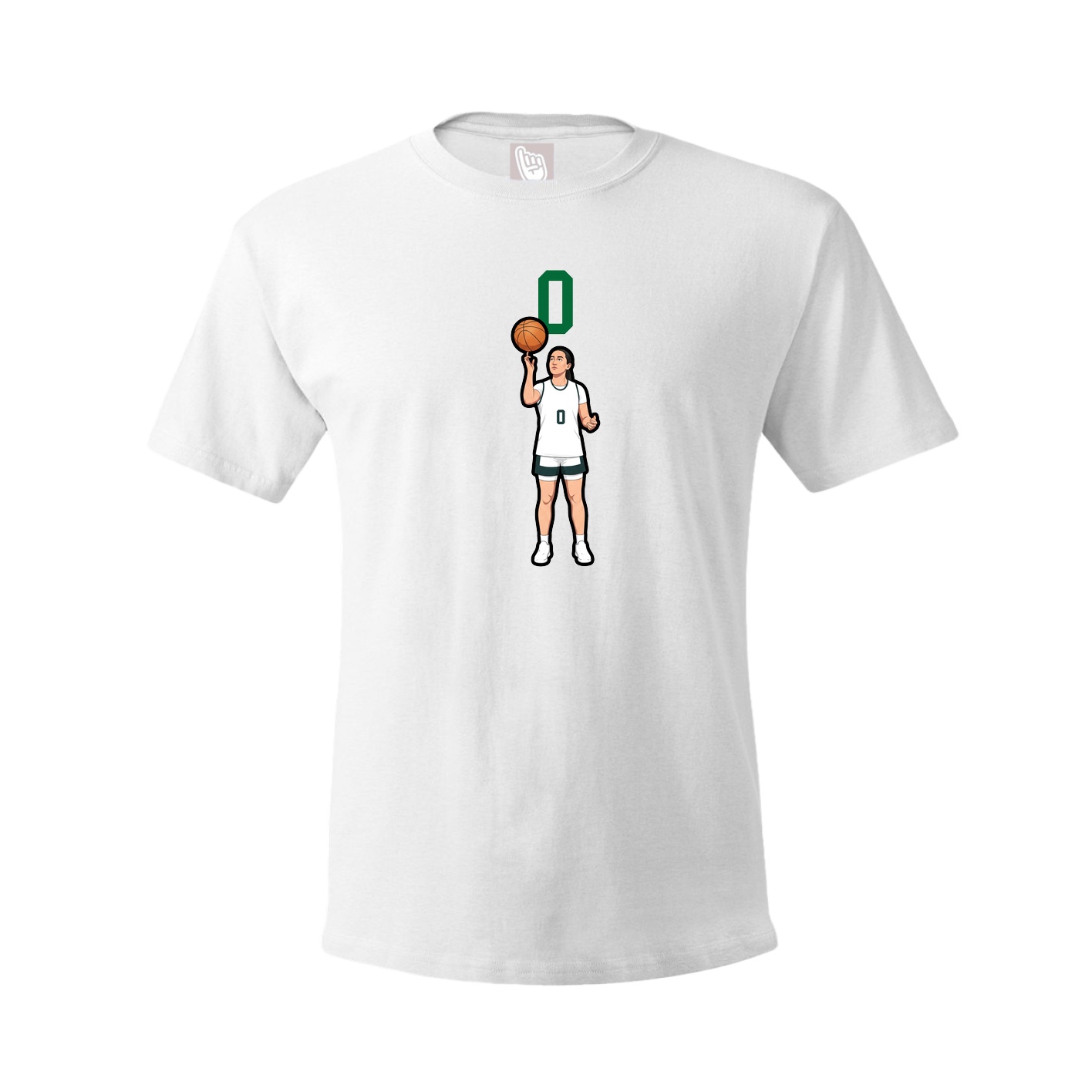 Youth Tee — Number Top in White