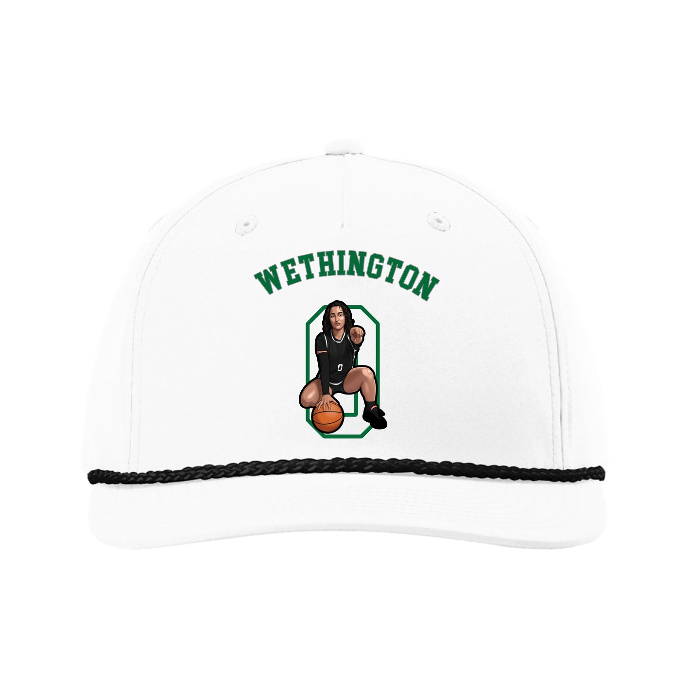 Five-Panel Classic Rope Cap — Shirsey Arch in White
