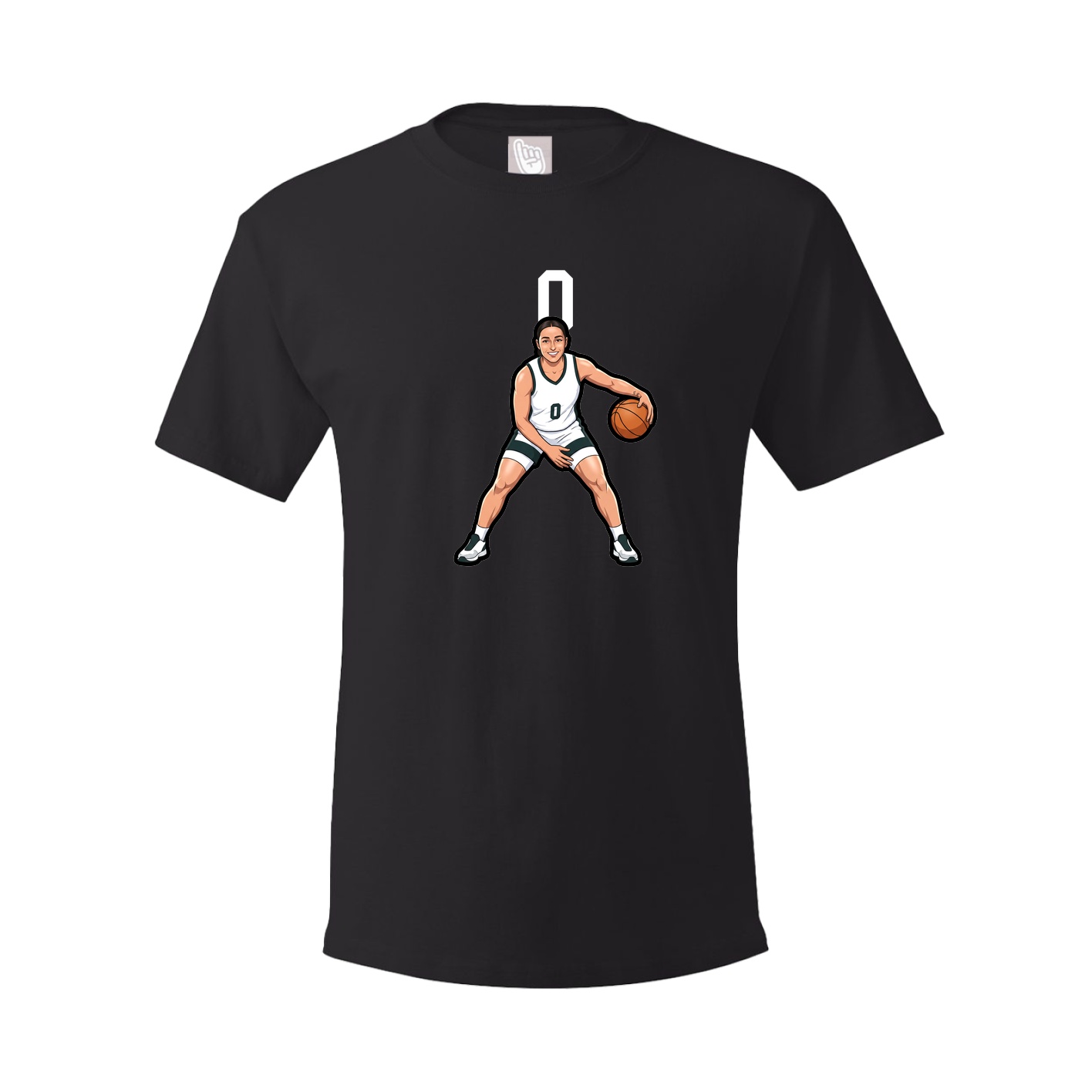 Youth Tee — Number Top in Black