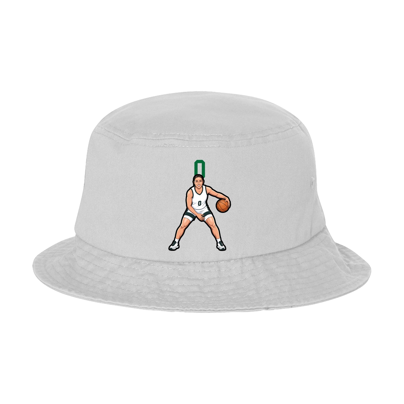 Bucket Cap — Number Top in White