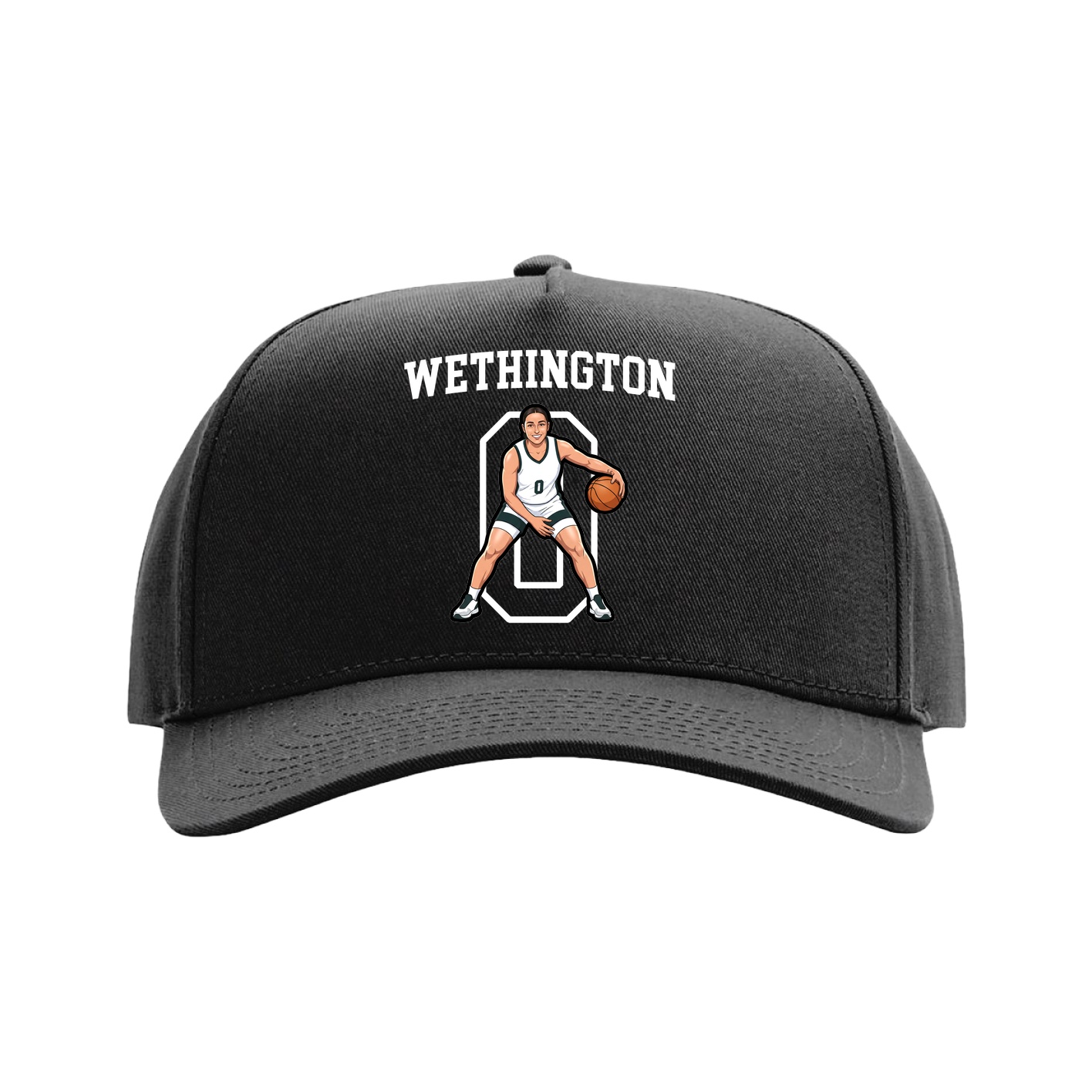 Full Fabric Five-Panel Champ Cap — Shirsey in Black
