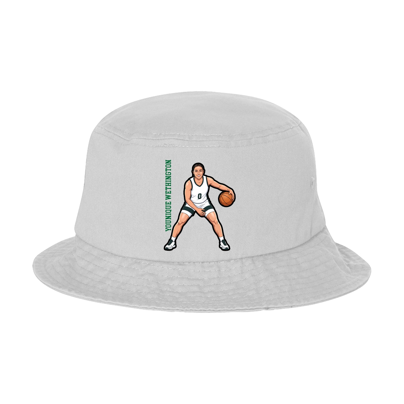 Bucket Cap — Name Vertical in White
