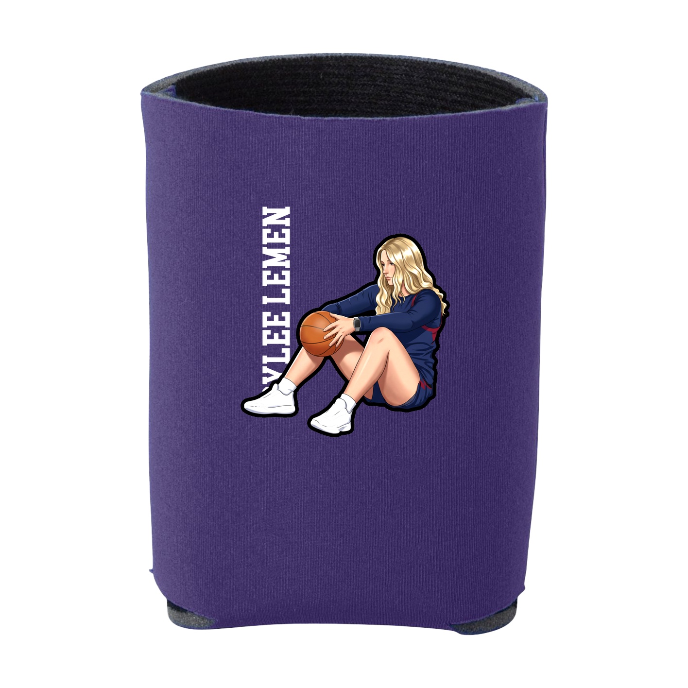 Can Holder — Name Vertical in Purple