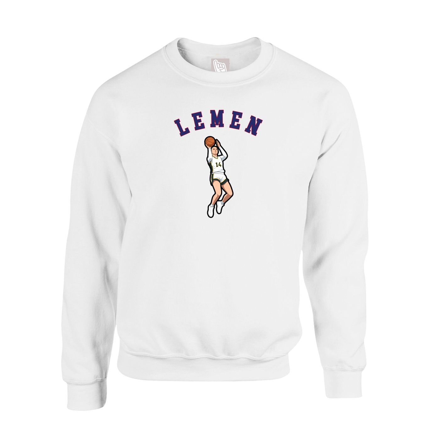 Fleece Crew — Shirsey Arch in White