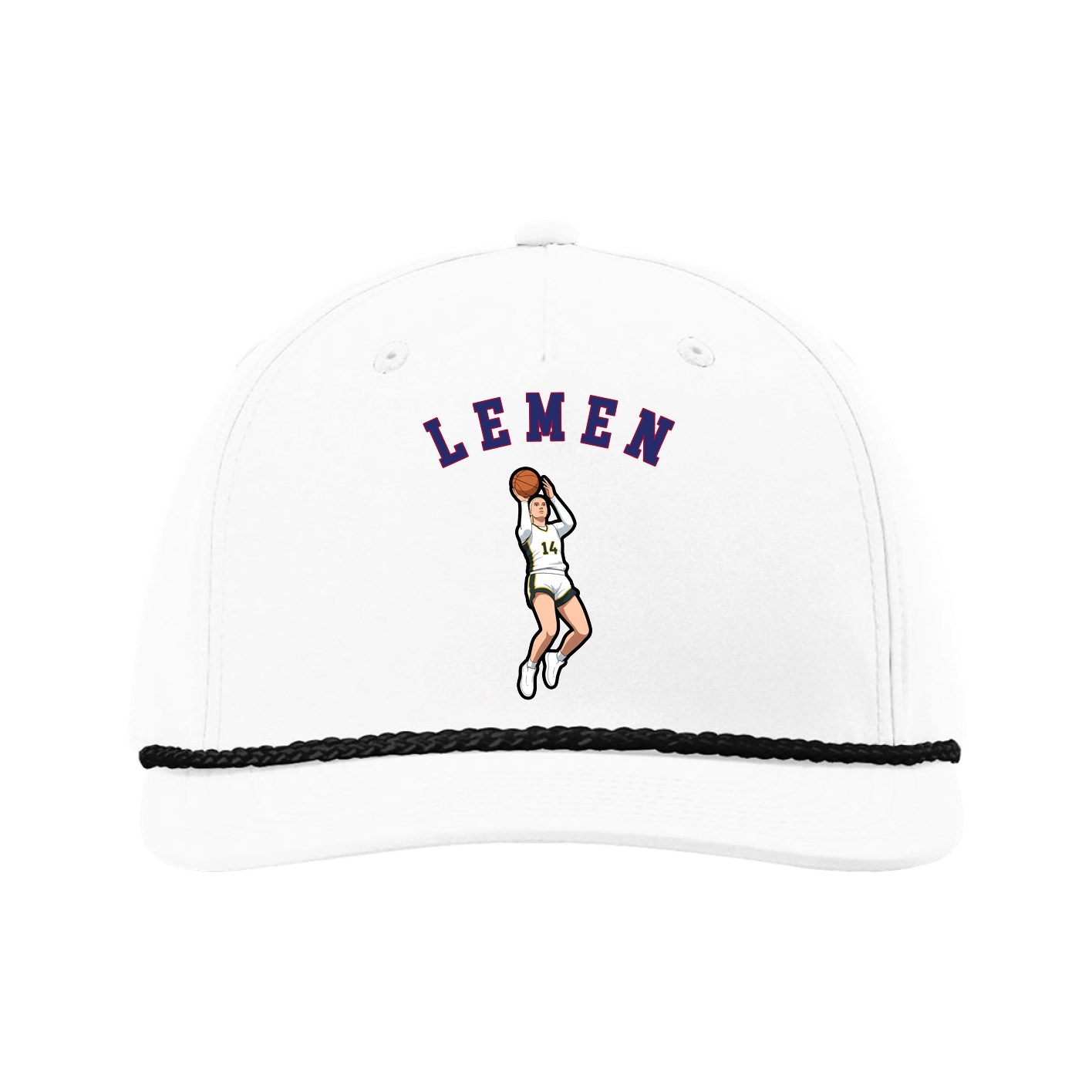 Five-Panel Classic Rope Cap — Shirsey Arch in White