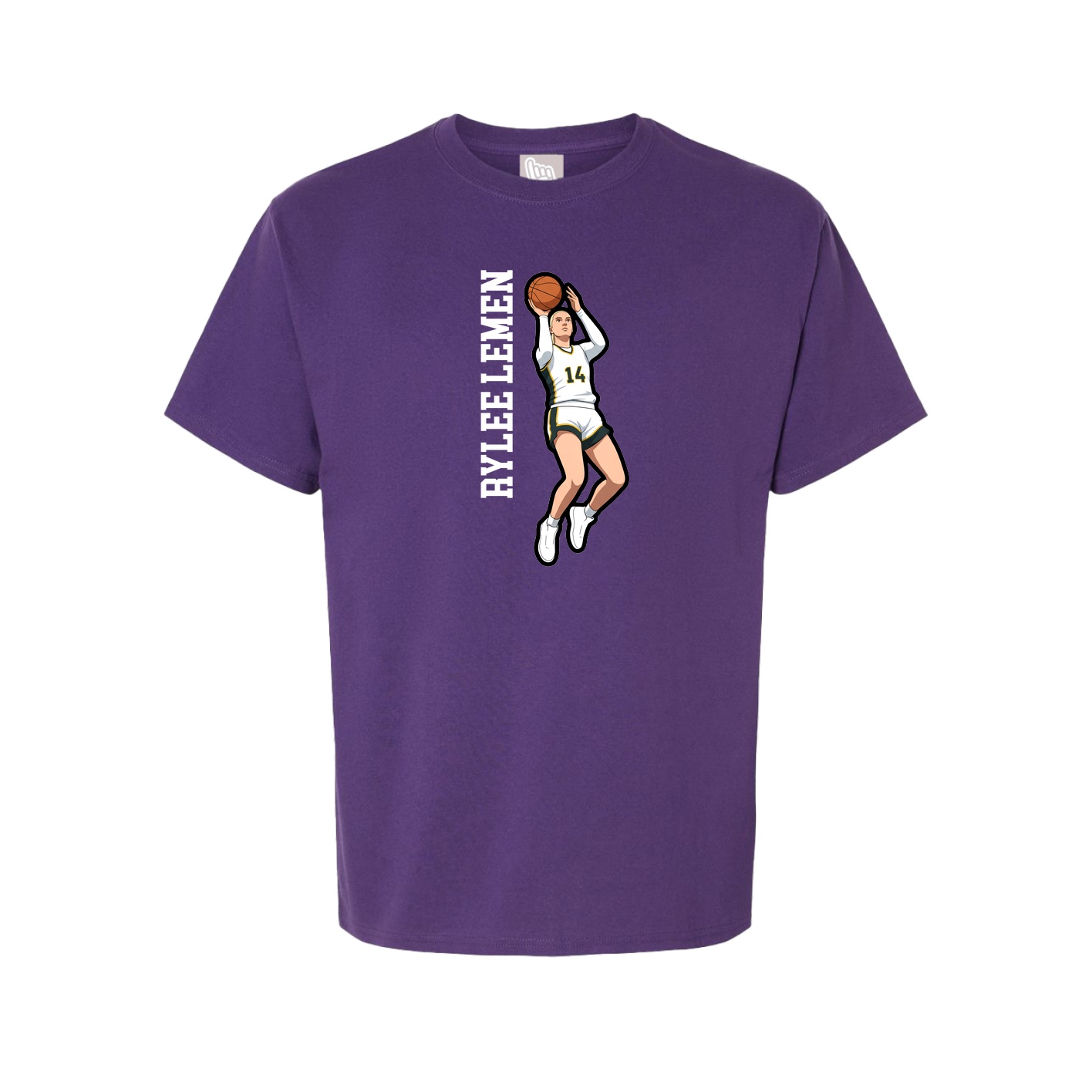 Tee — Name Vertical in Purple