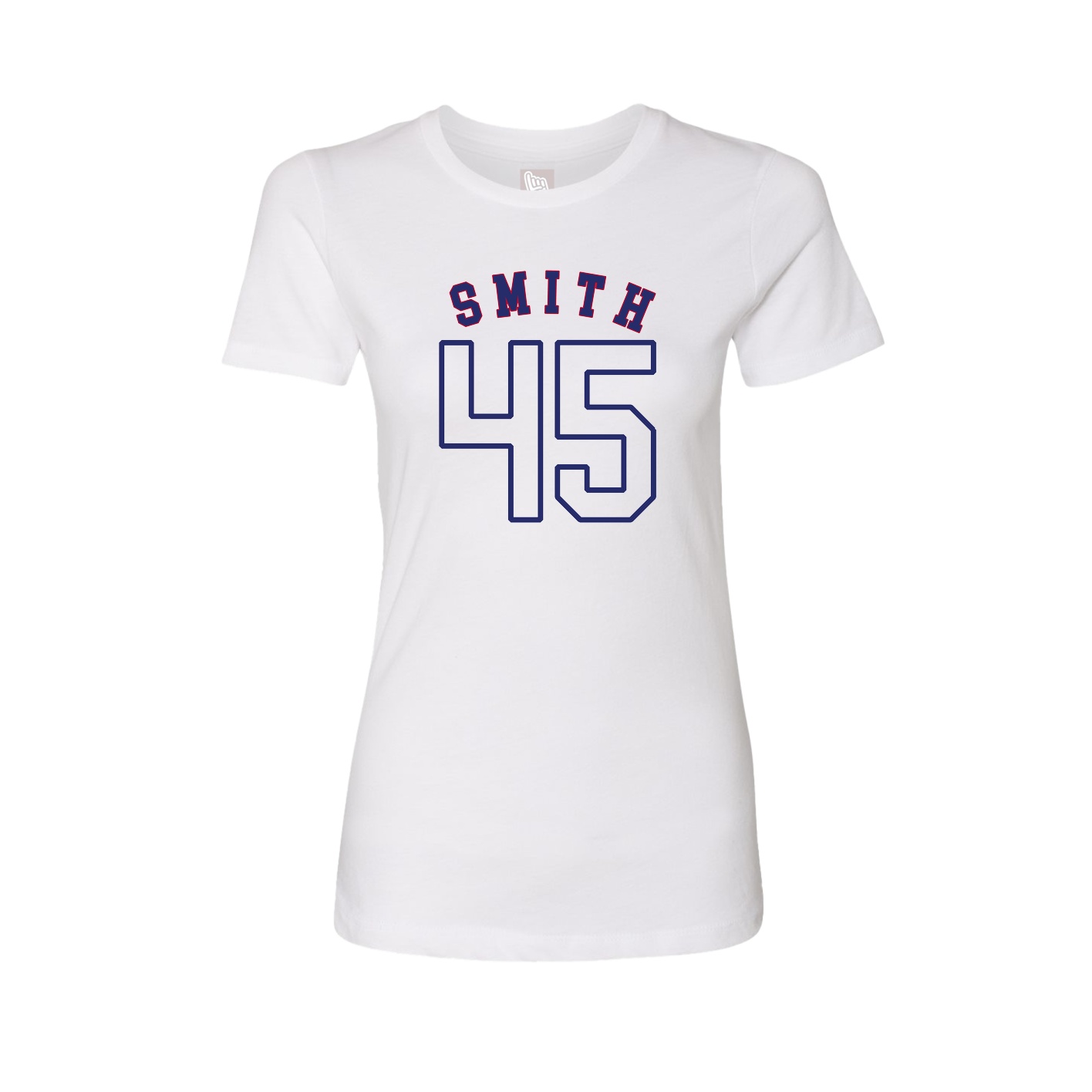Fitted Women's Tee — Shirsey Arch in White