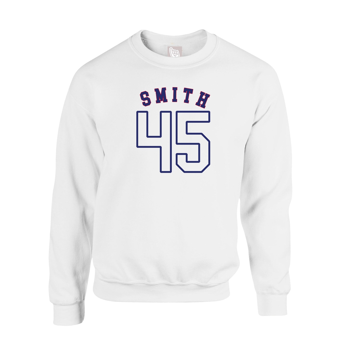 Fleece Crew — Shirsey Arch in White
