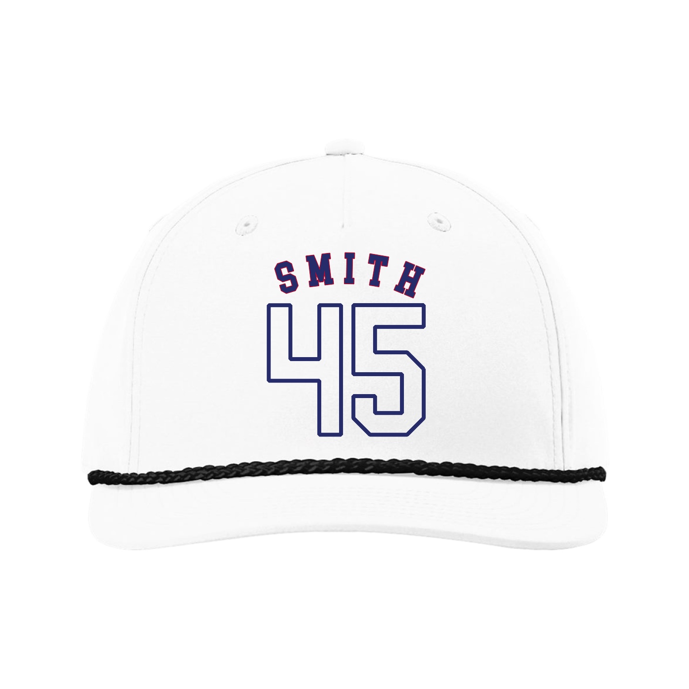 Five-Panel Classic Rope Cap — Shirsey Arch in White