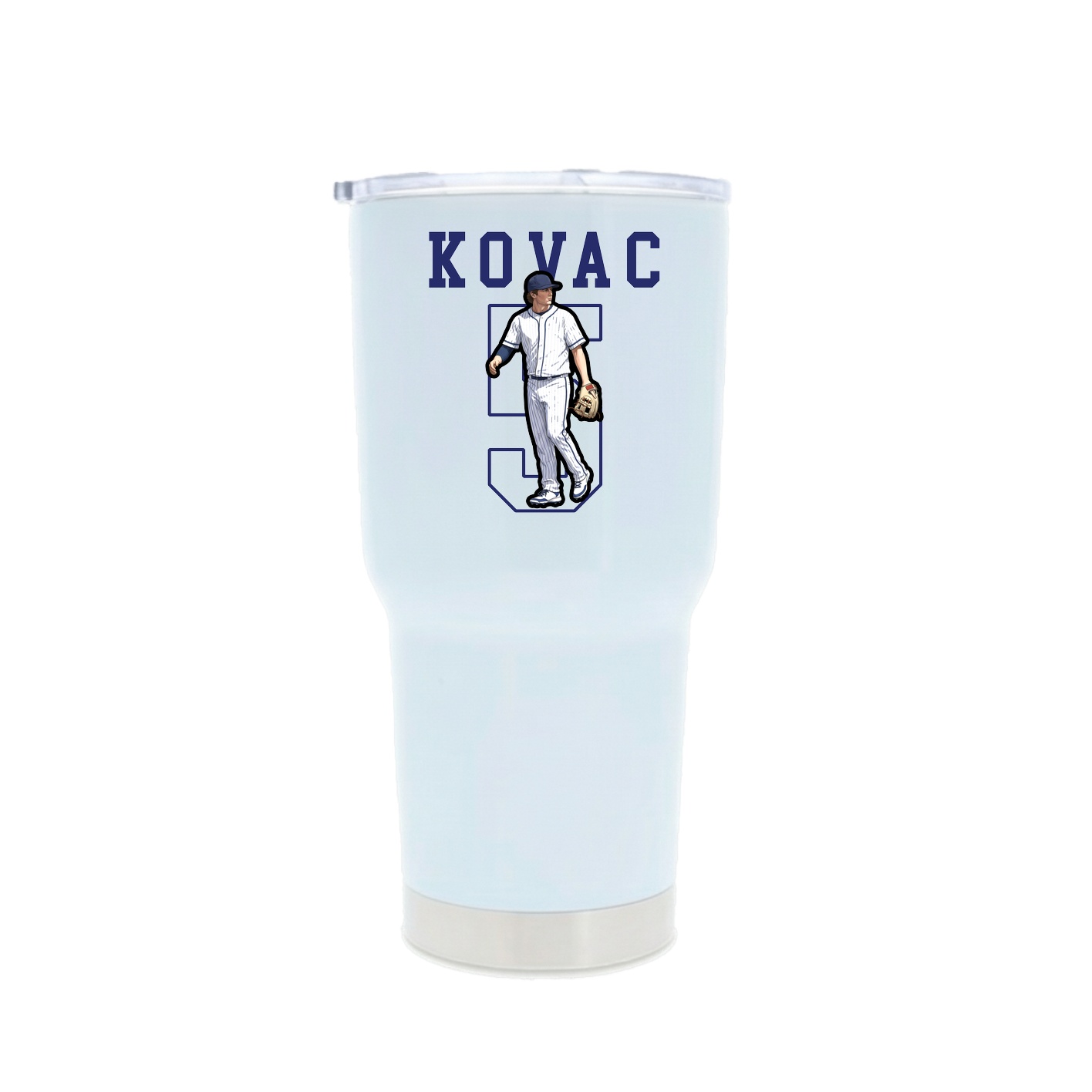 30oz Stainless Steel Tumbler — Shirsey in White