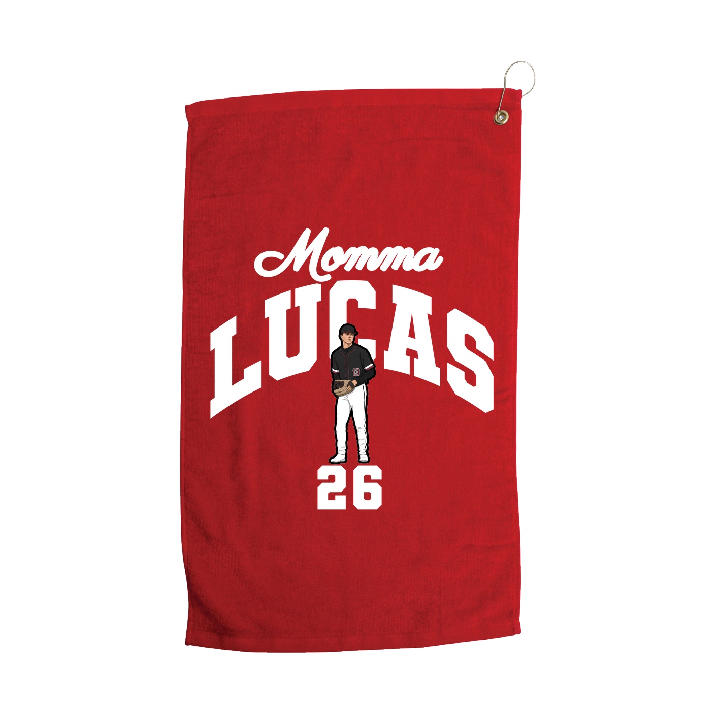 Golf Towel — Mothers Day Arch in Red
