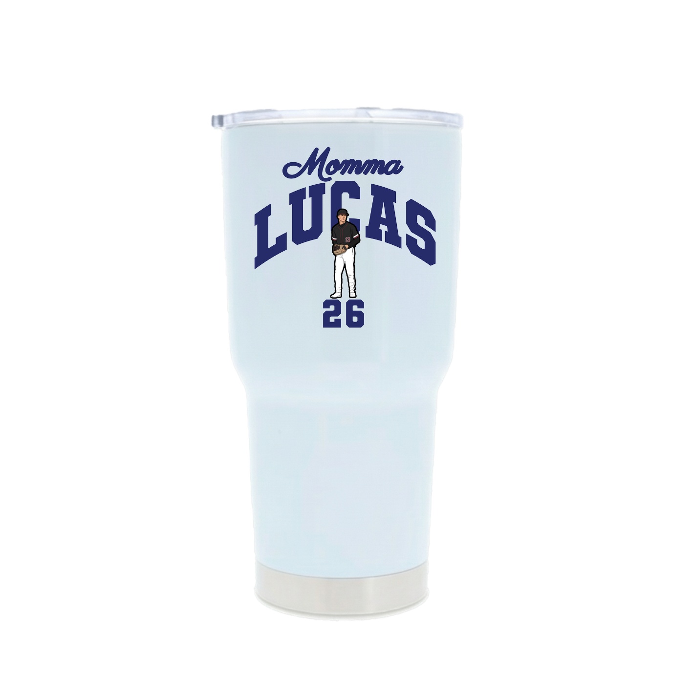 30oz Stainless Steel Tumbler — Mothers Day Arch in White