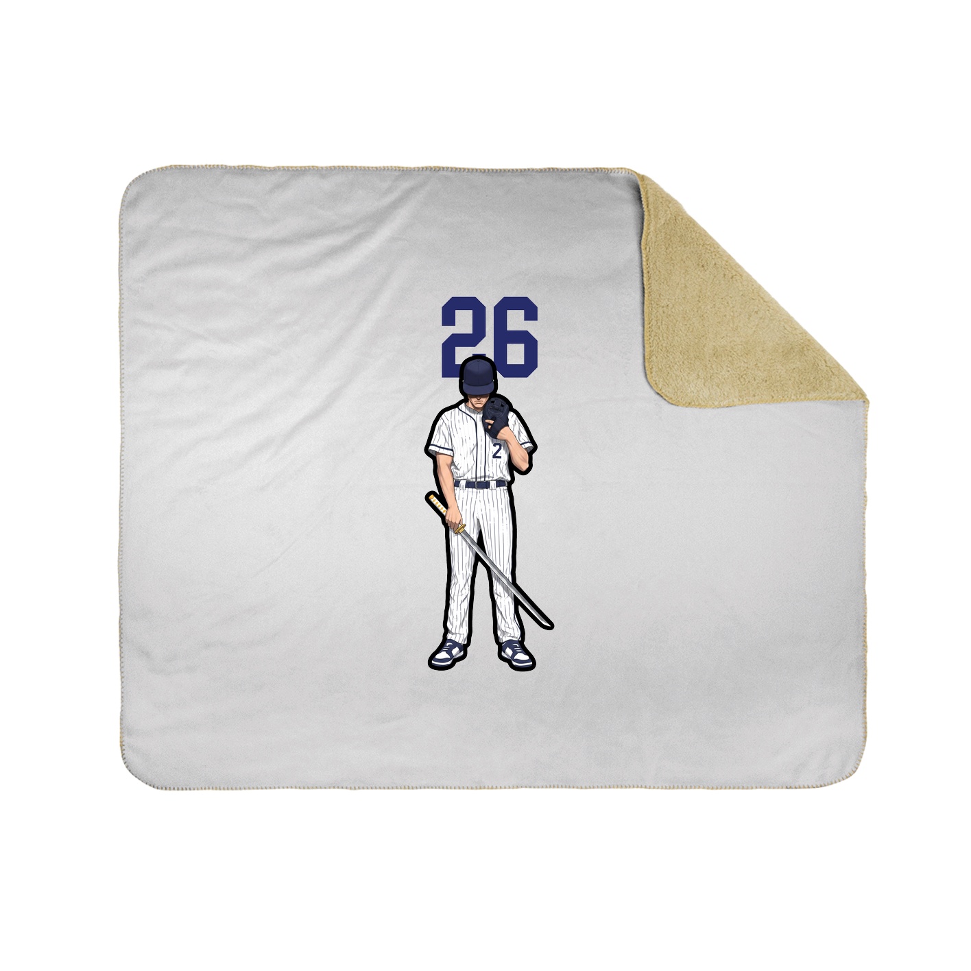 Throw Blanket — Number Top in White