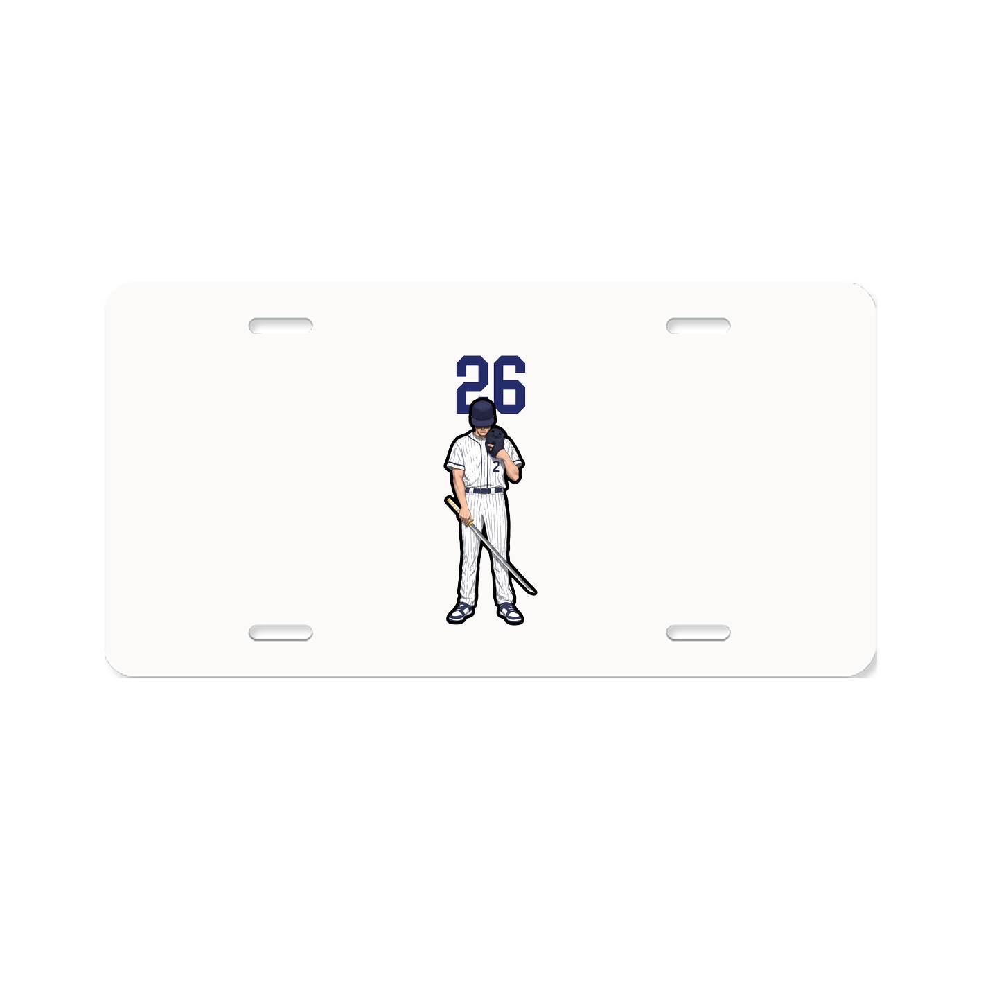 License Plate — Number Top in Classic