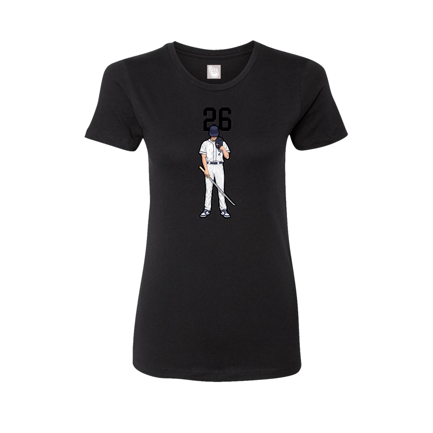 Womens Tee — Number Top in Black