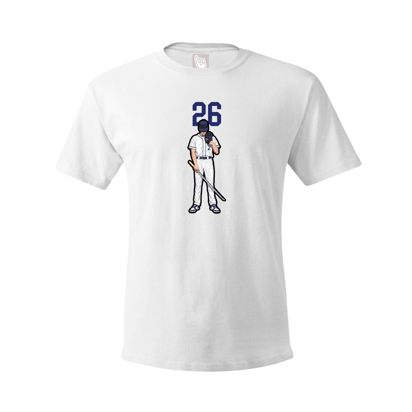 Youth Tee — Number Top in White