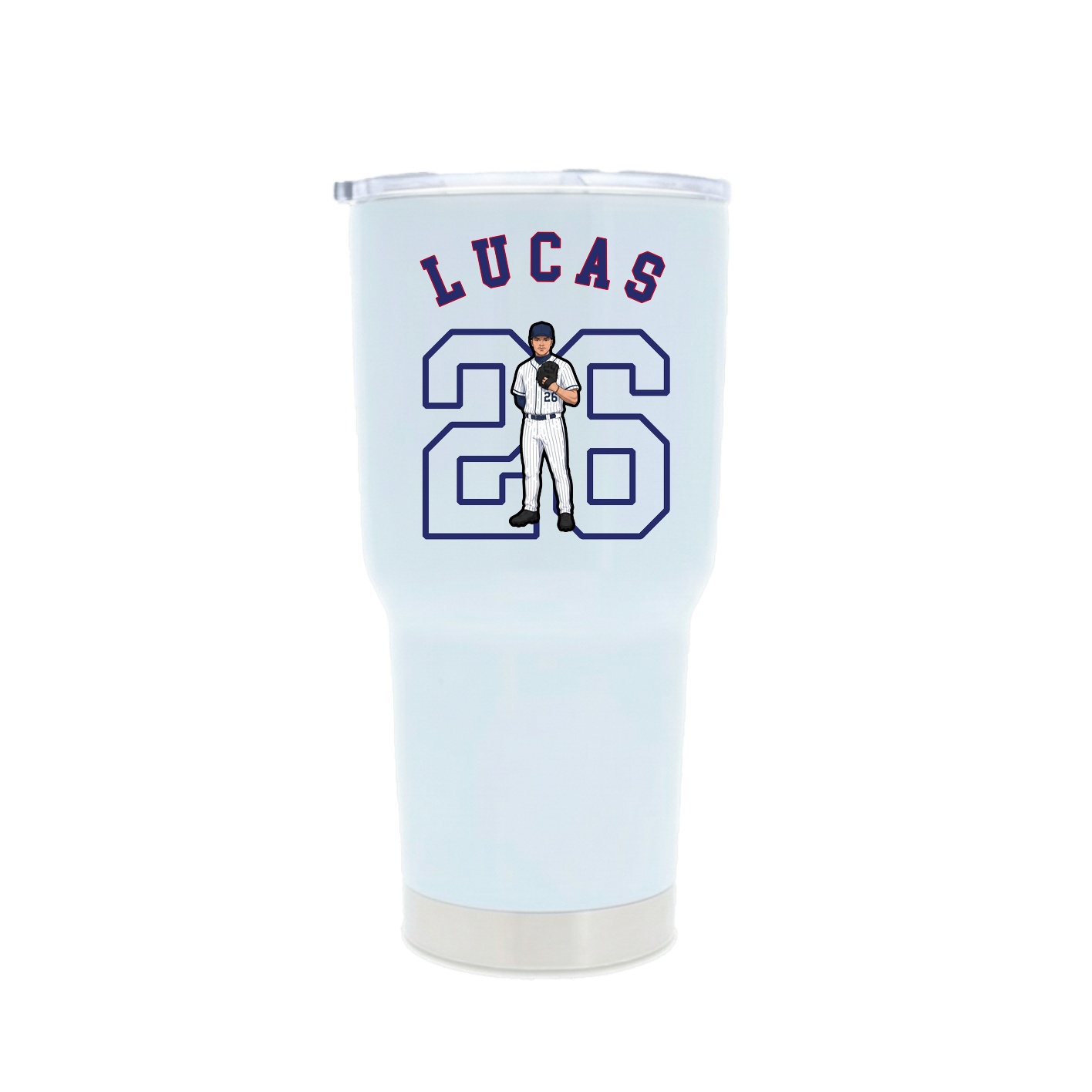 30oz Stainless Steel Tumbler — Shirsey Arch in White
