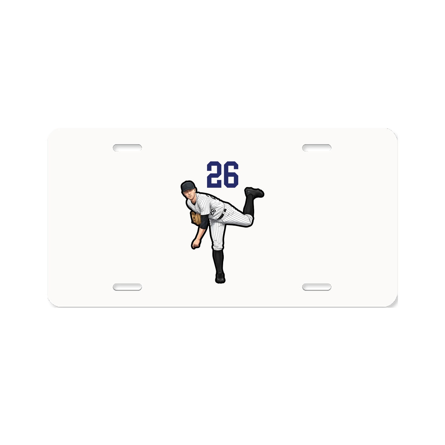 License Plate — Number Top in Classic