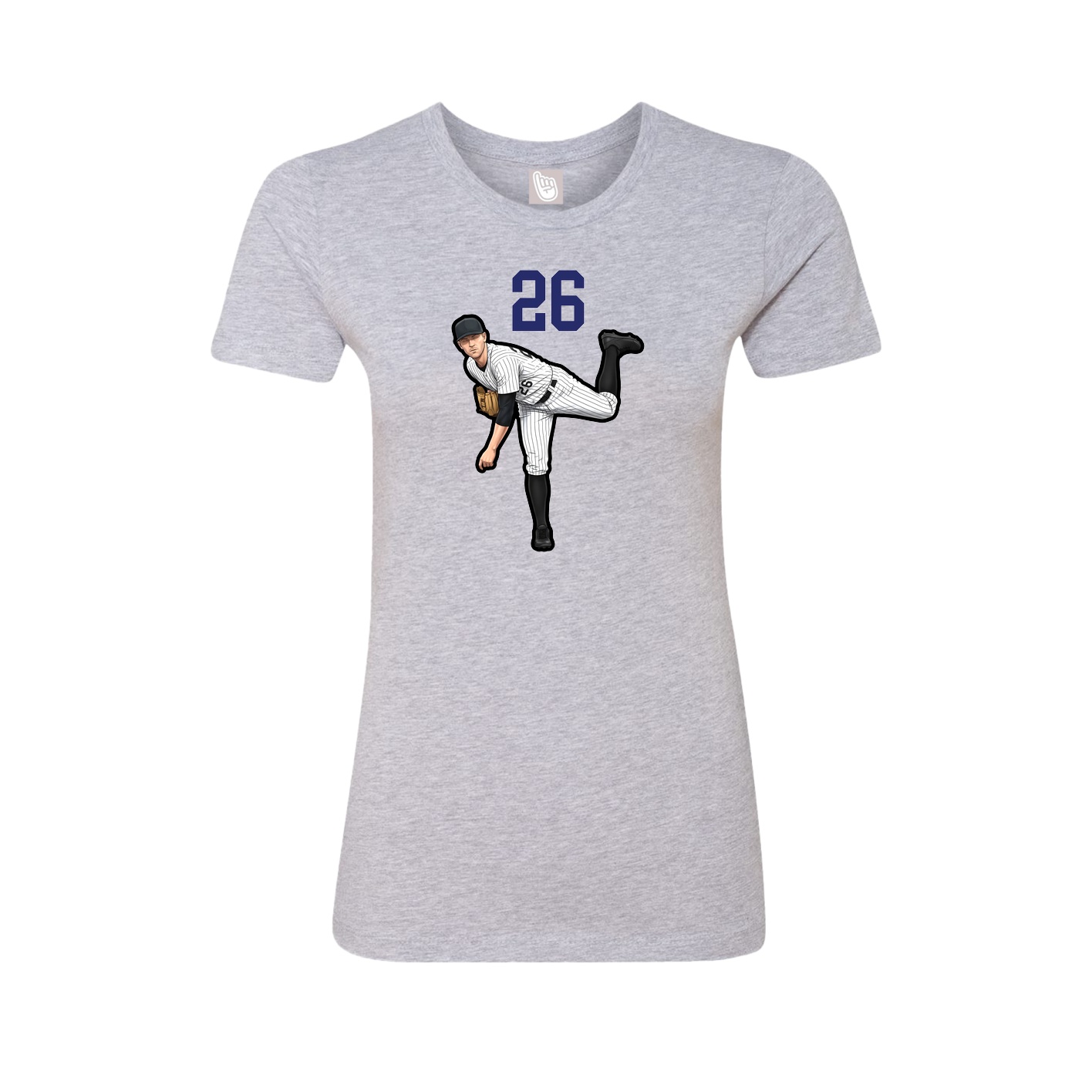 Womens Tee — Number Top in Grey