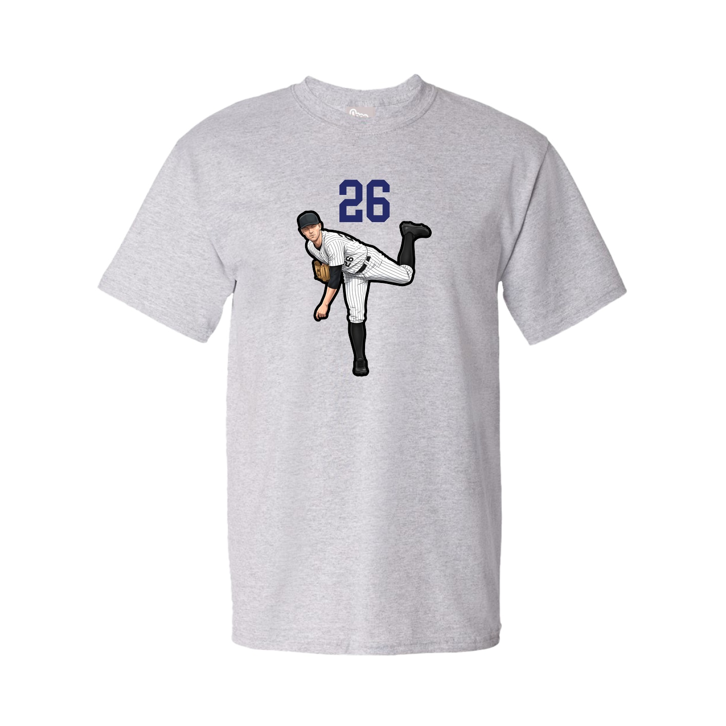 Youth Tee — Number Top in Grey