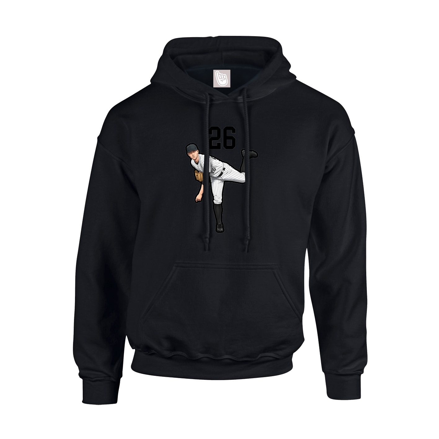 Youth Hoodie — Number Top in Black