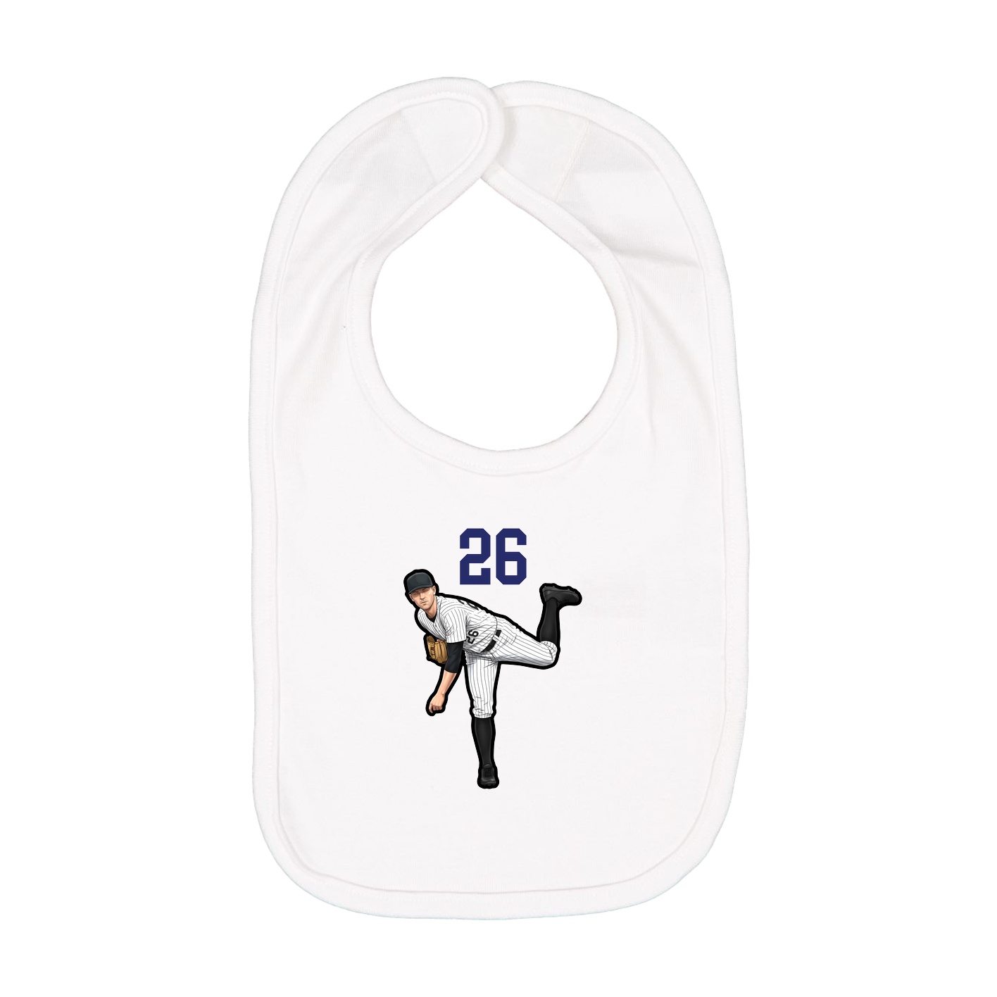 Infant Bib — Number Top in White