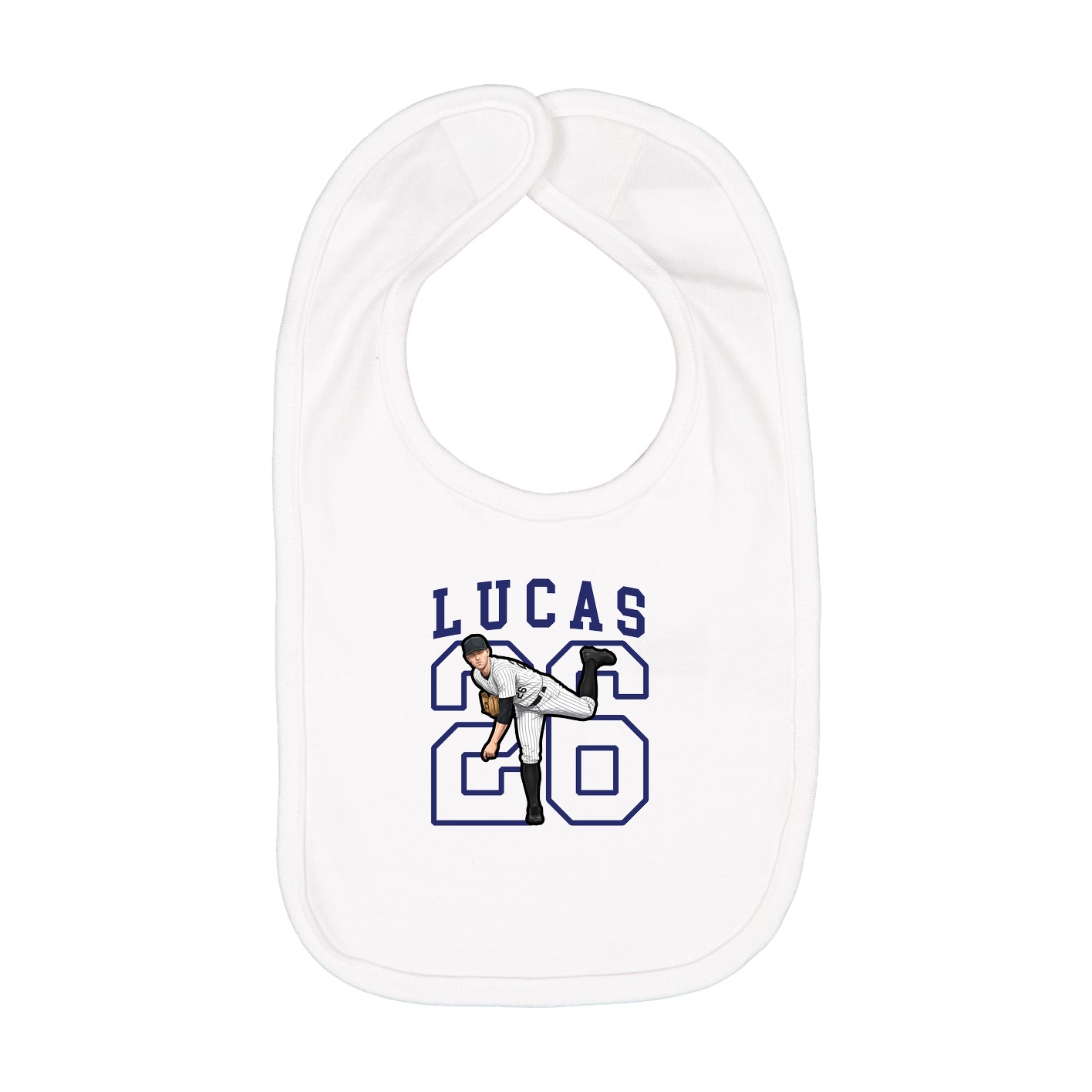 Infant Bib — Shirsey in White